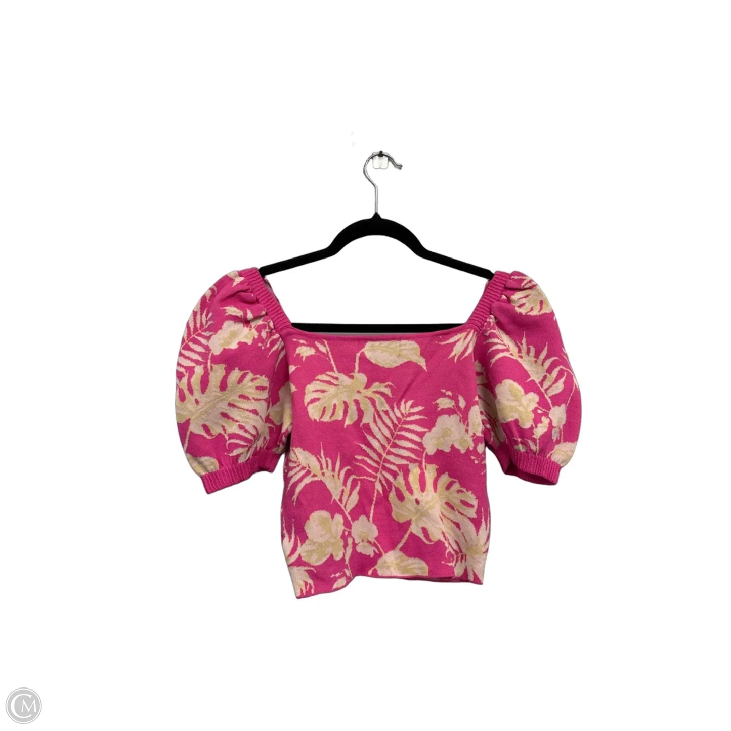 Top Short Sleeve By Fabrik In Pink & Tan, Size: M