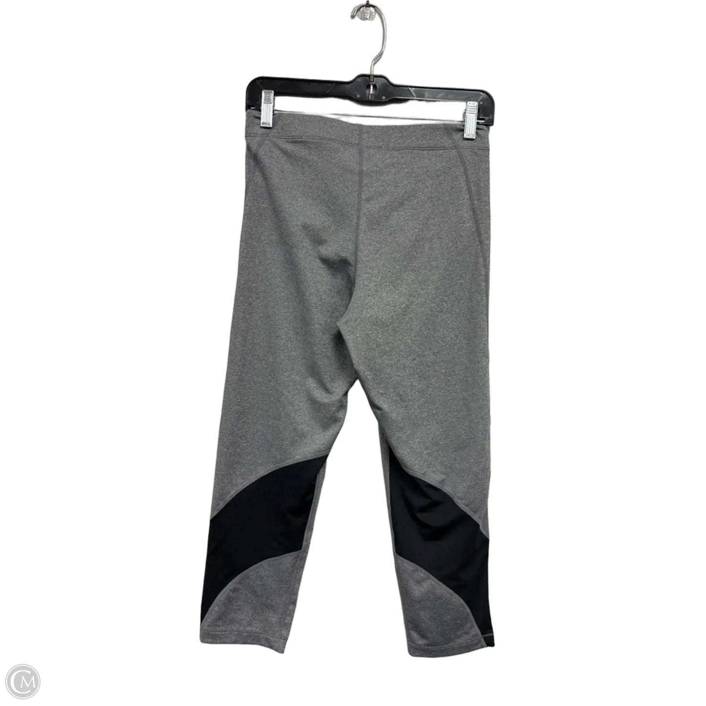 Athletic Leggings By Nike Apparel In Black & Grey, Size: L