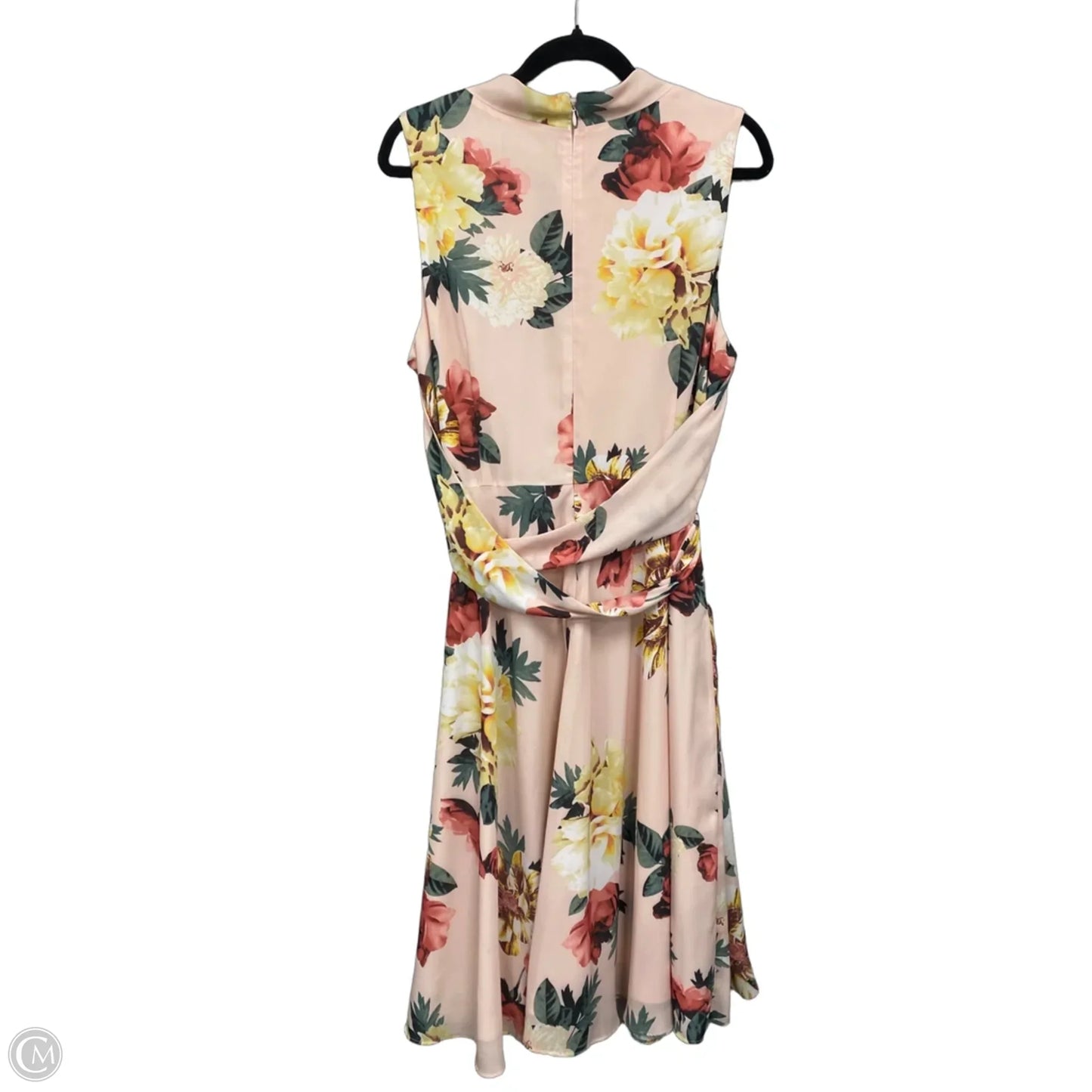 Dress Casual Midi By Tahari In Green & Pink, Size: 16