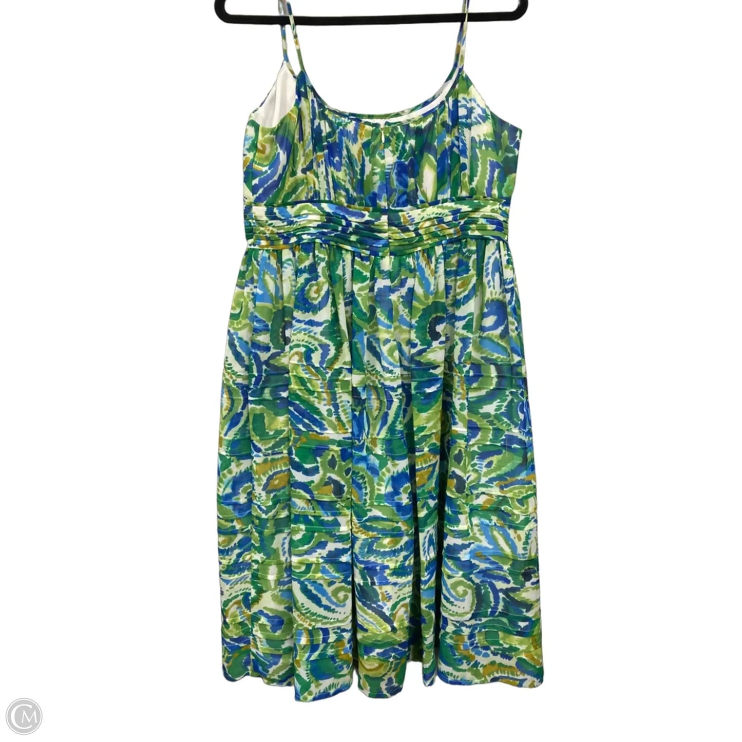 Dress Casual Midi By Jones New York In Blue & Green, Size: 14