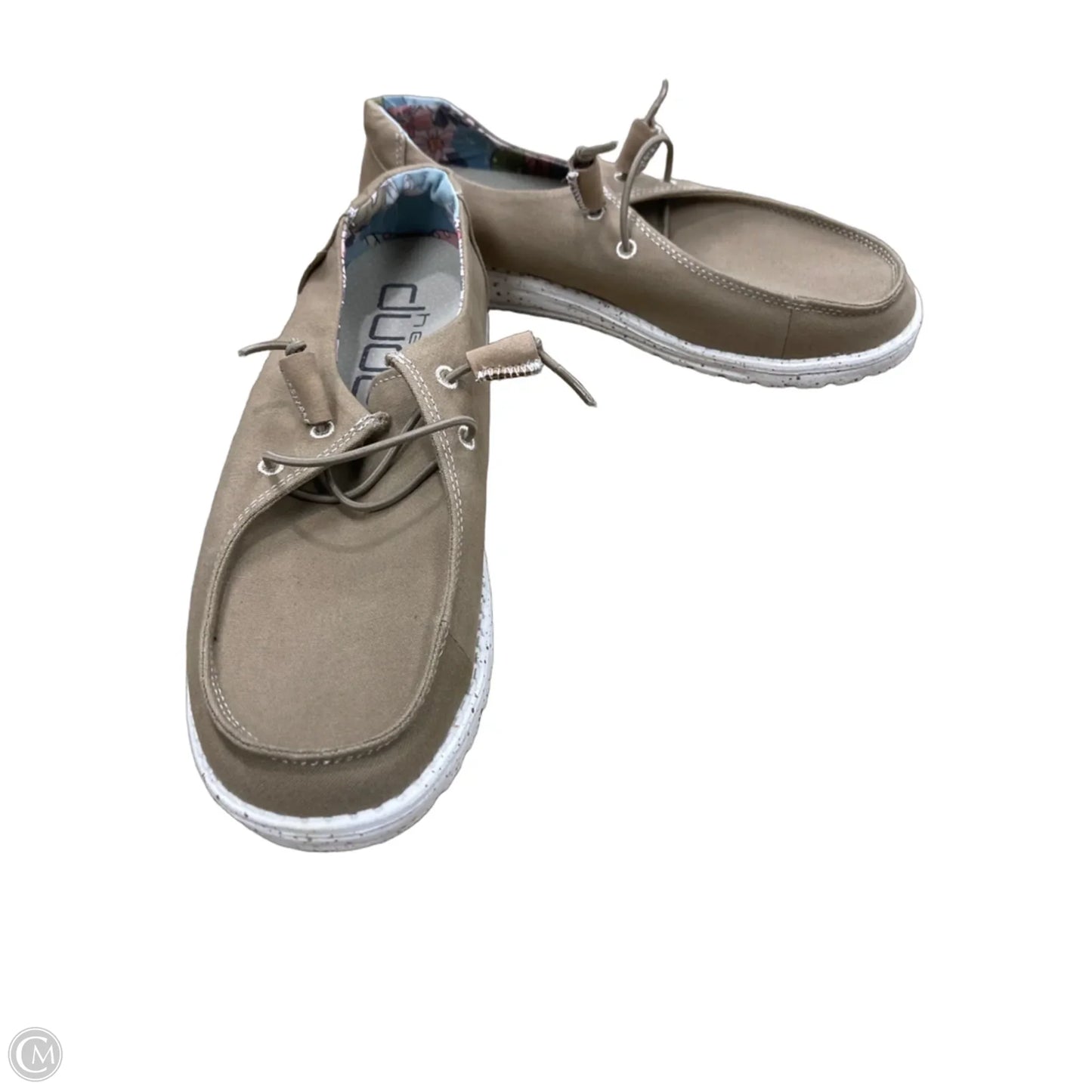 Shoes Sneakers By Hey Dude In Tan, Size: 8