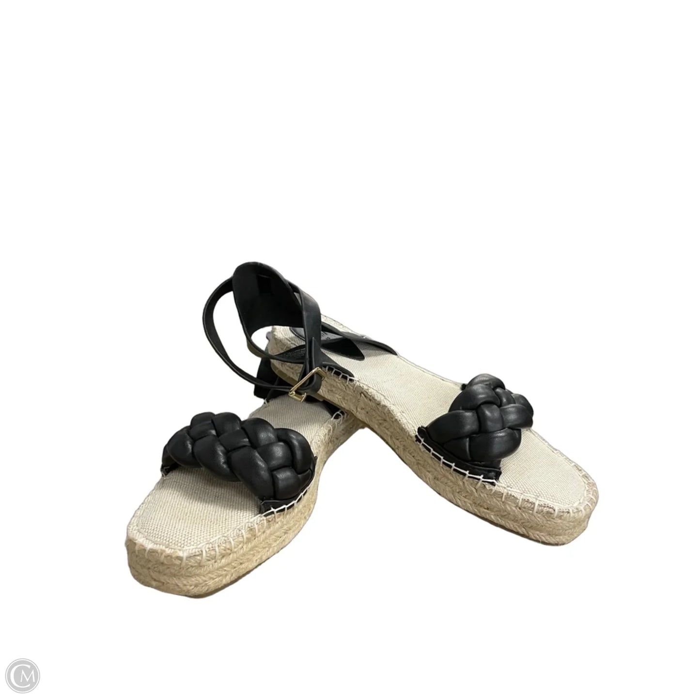 Sandals Flats By H&m In Black & Tan, Size: 9.5