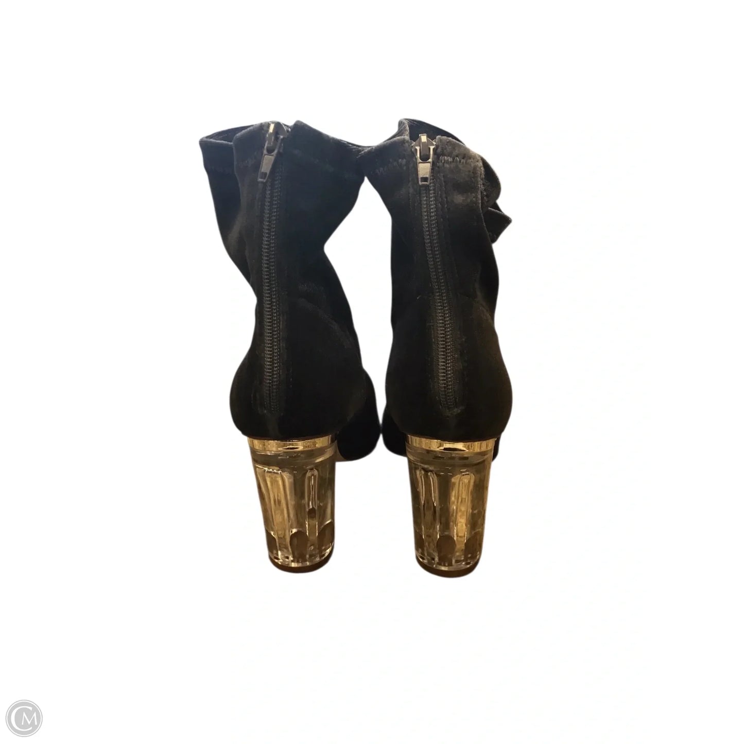 Boots Ankle Heels By Charlotte Russe In Grey, Size: 9