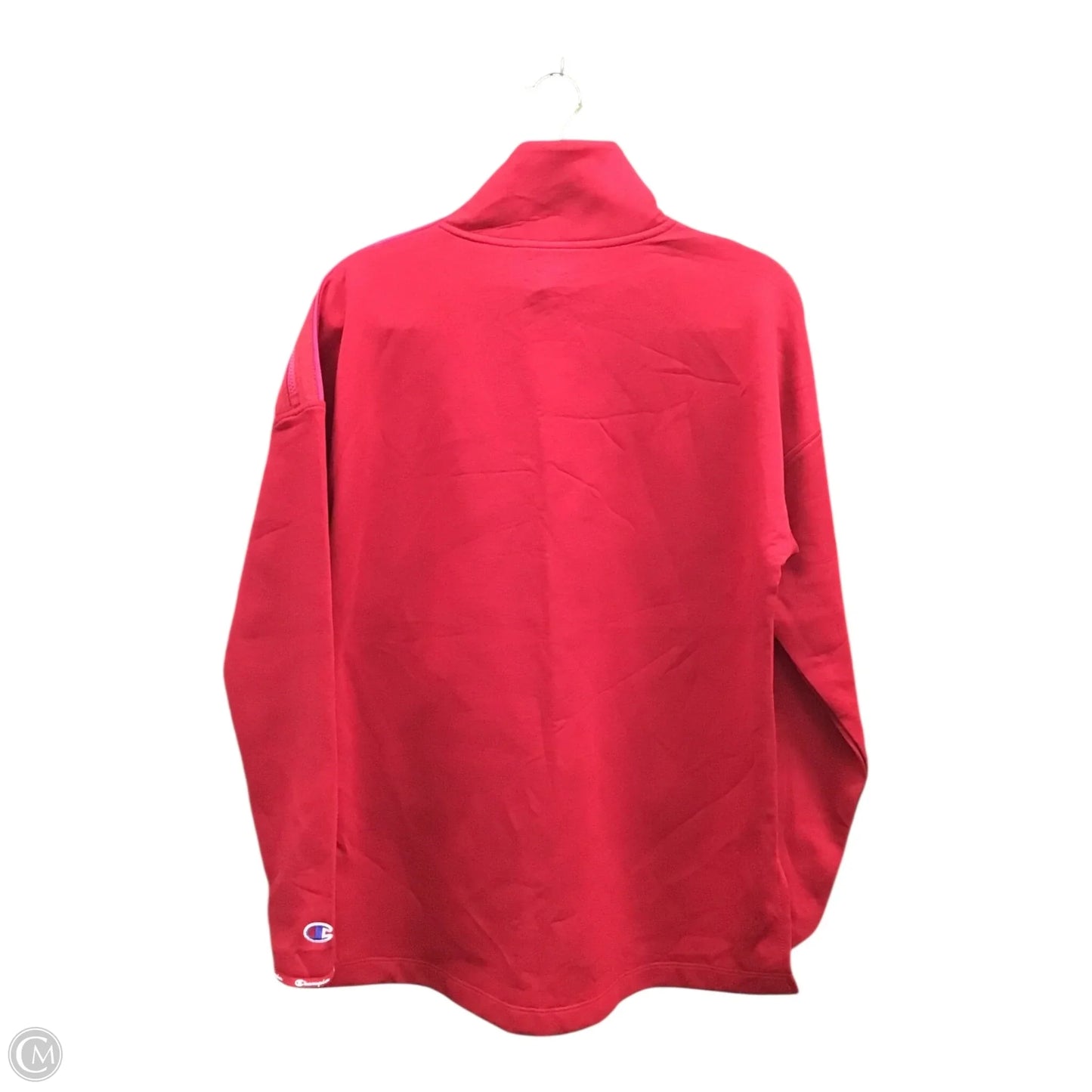 Athletic Sweatshirt Collar By Champion In Red, Size: M