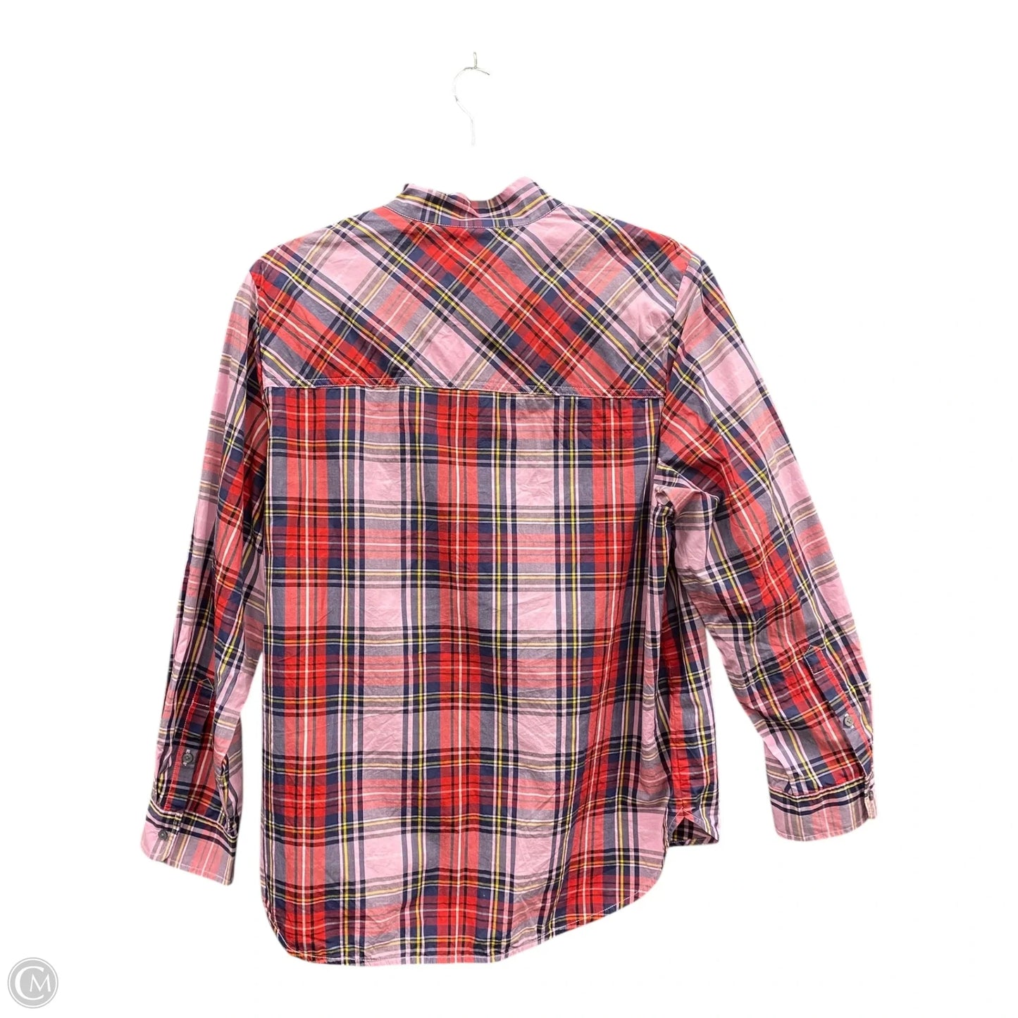 Top Long Sleeve By J. Crew In Plaid Pattern, Size: 12