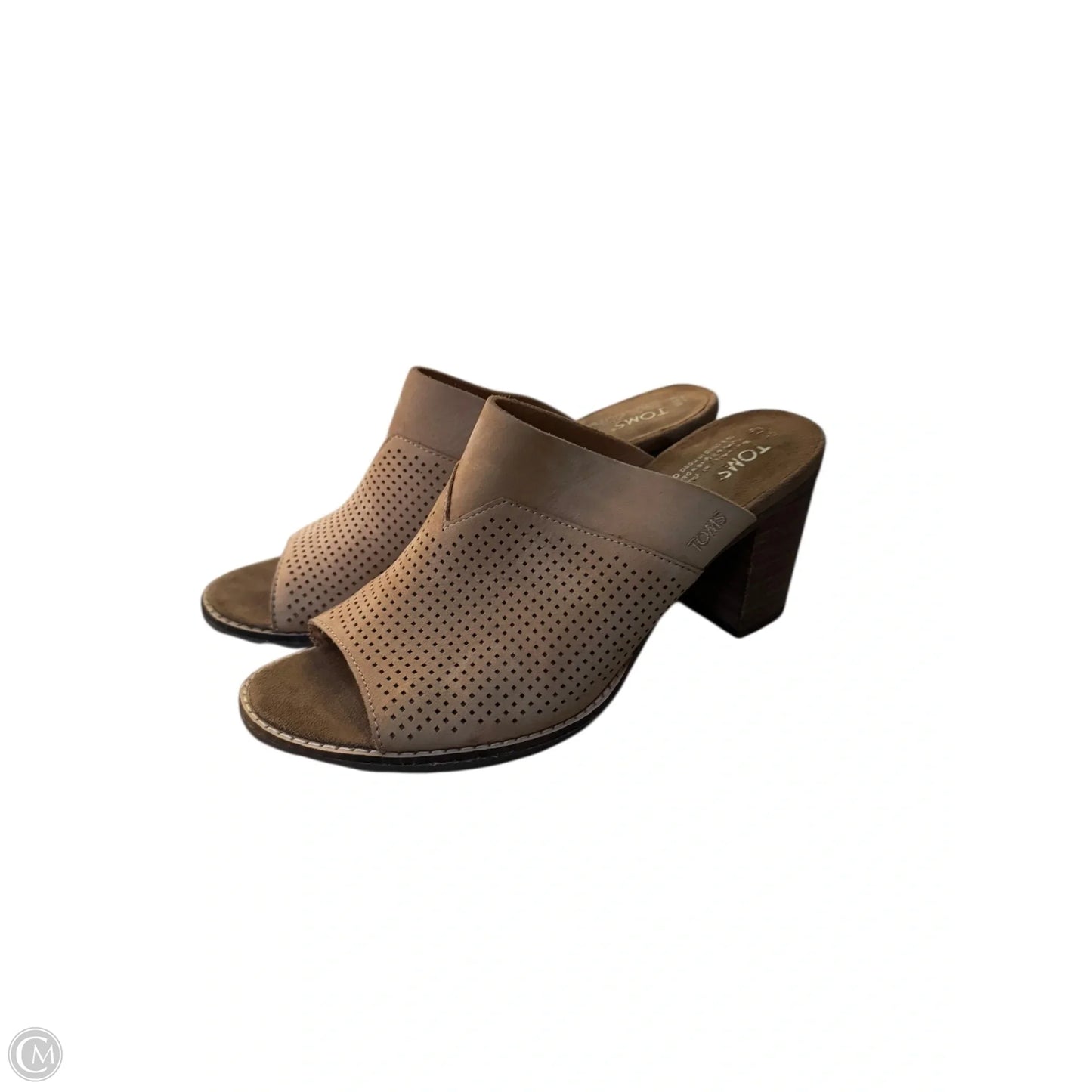 Sandals Heels Block By Toms In Animal Print, Size: 9.5