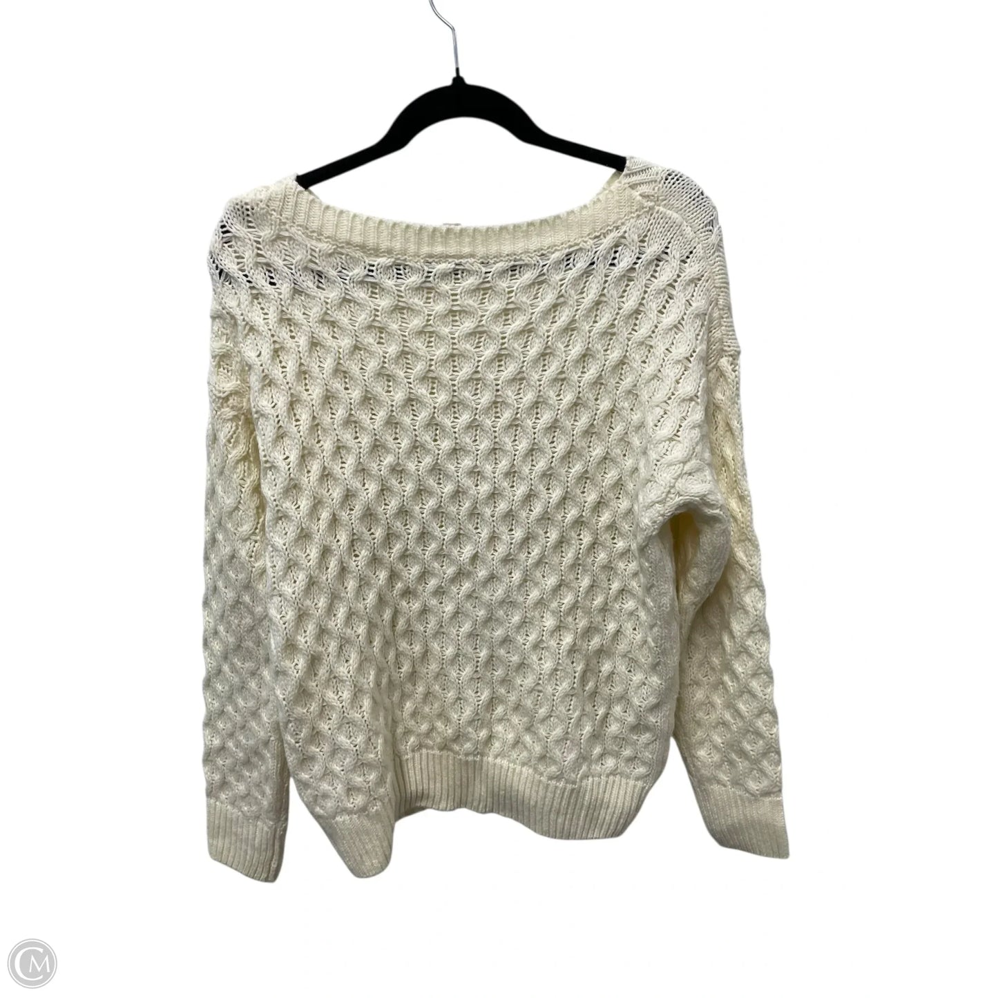 Sweater By Forever 21 In Cream, Size: L