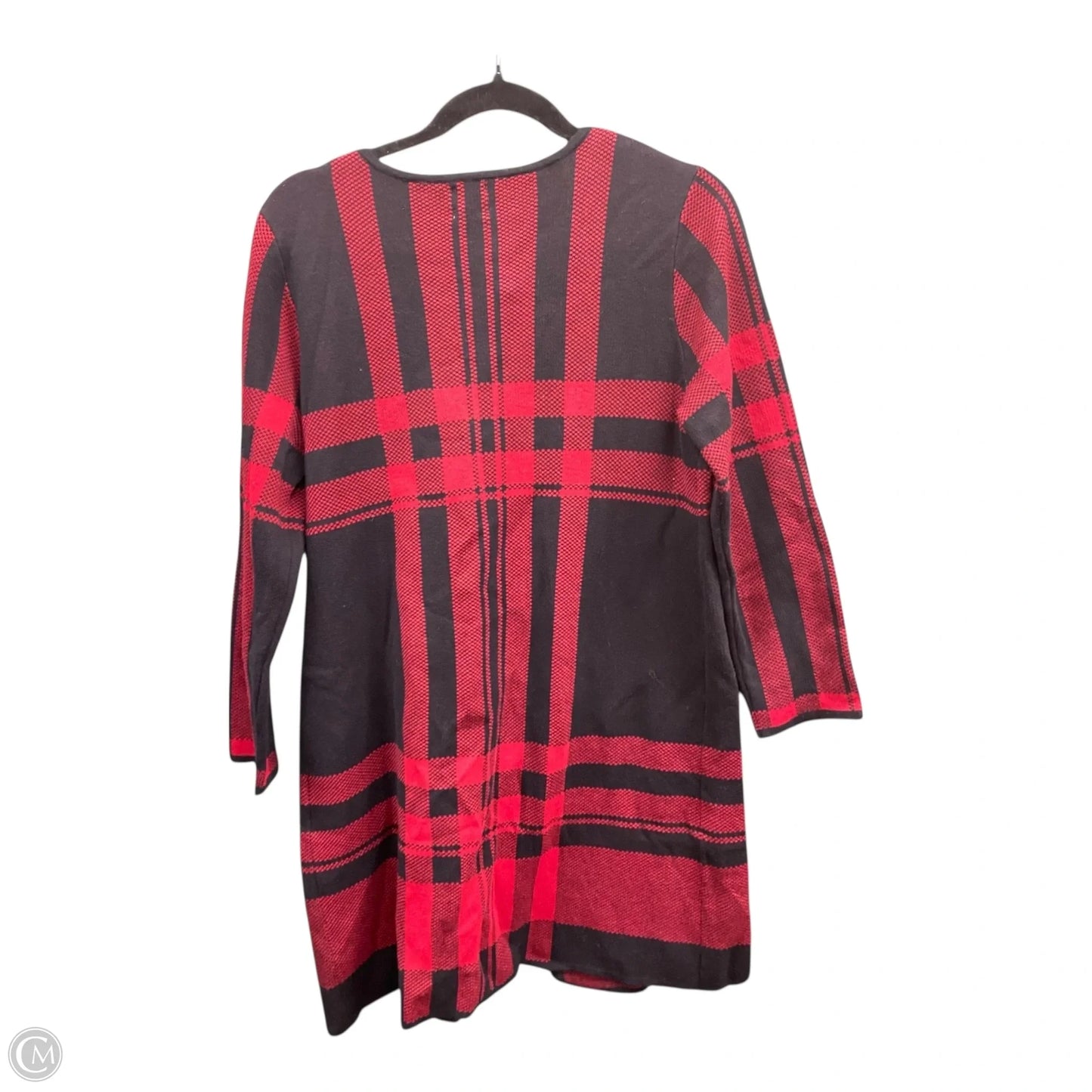 Cardigan By Anne Klein In Black & Red, Size: L