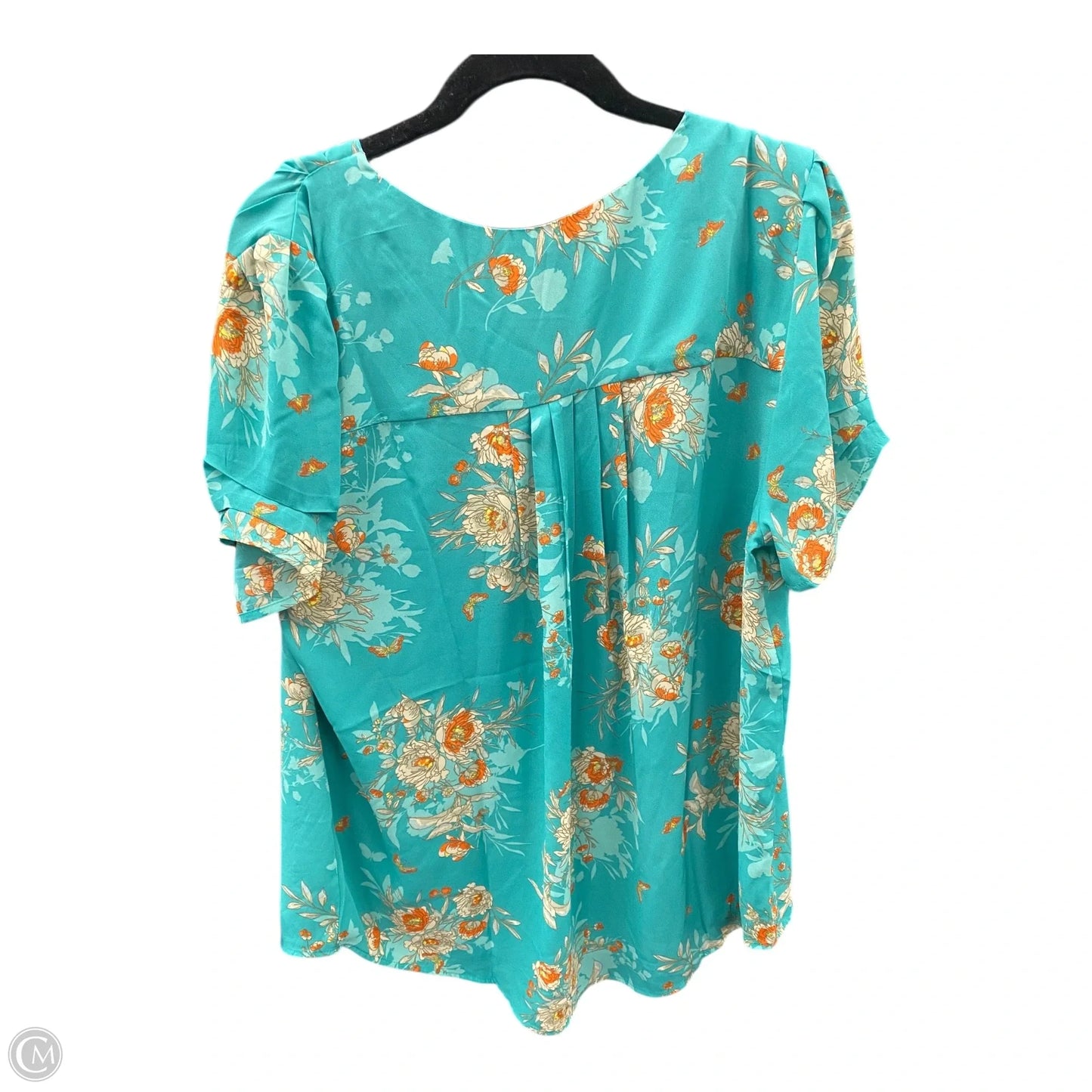 Blouse Short Sleeve By Dr2 In Floral Print, Size: Xl