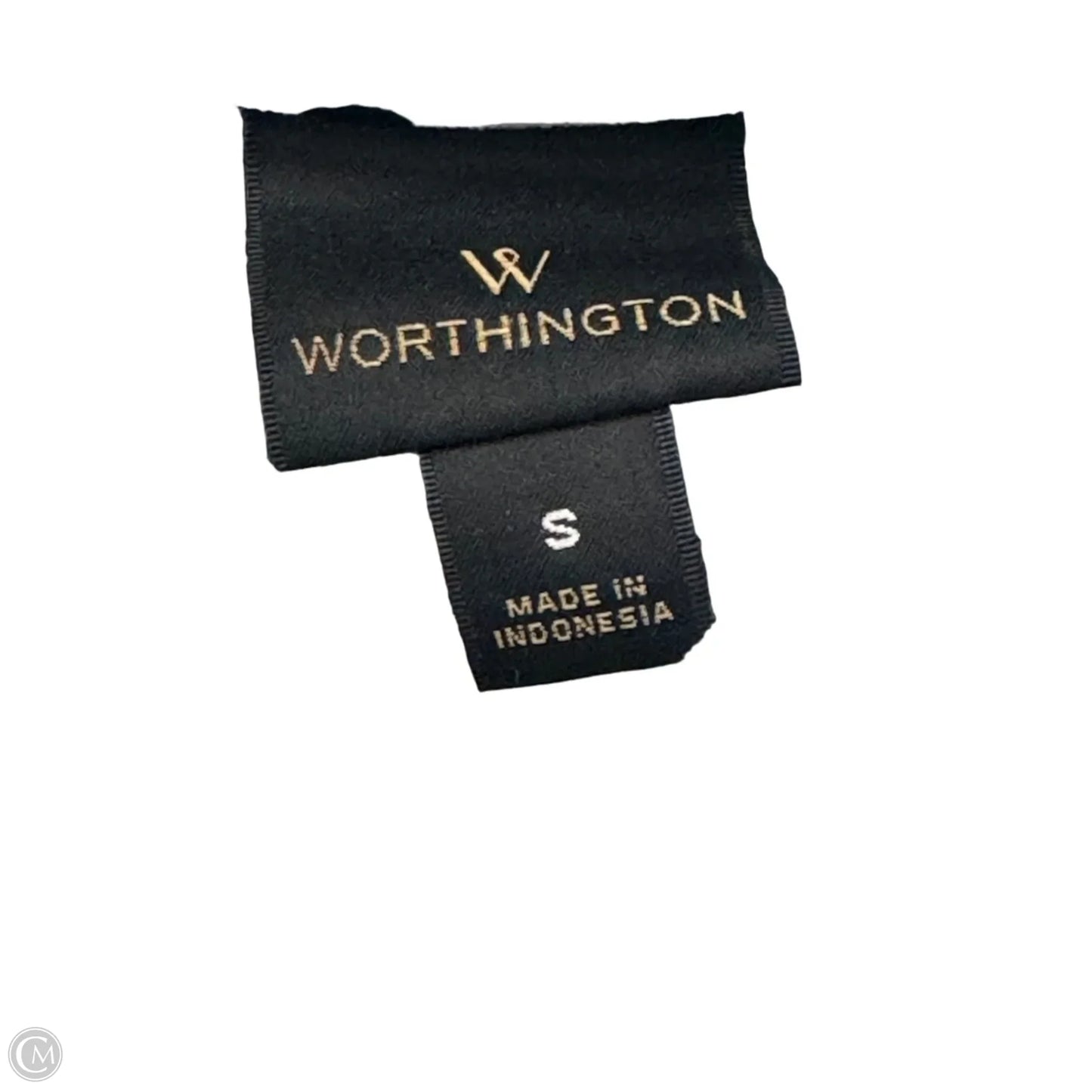 Top Short Sleeve By Worthington In Black & White, Size: S