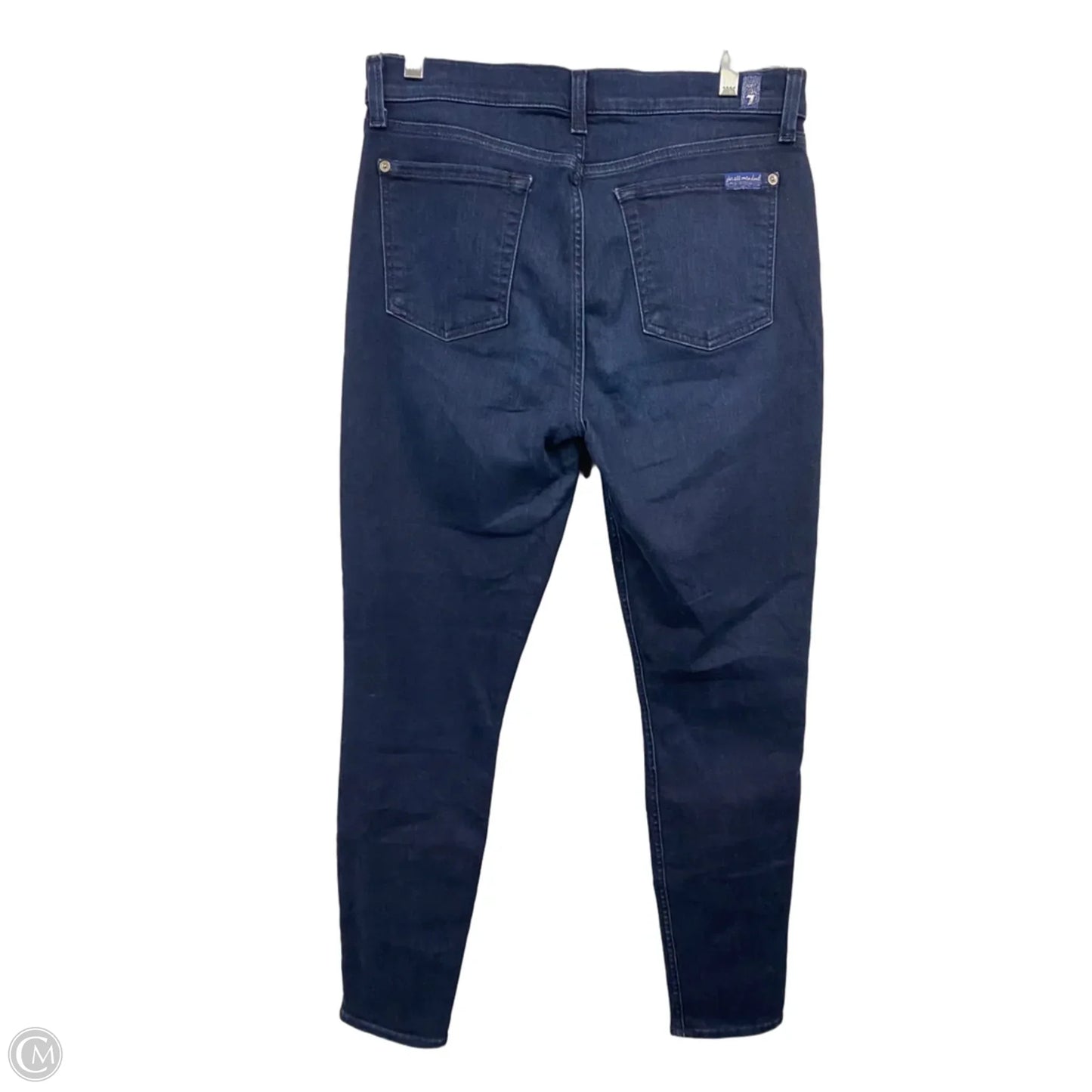Jeans Skinny By 7 For All Mankind In Blue Denim, Size: 8