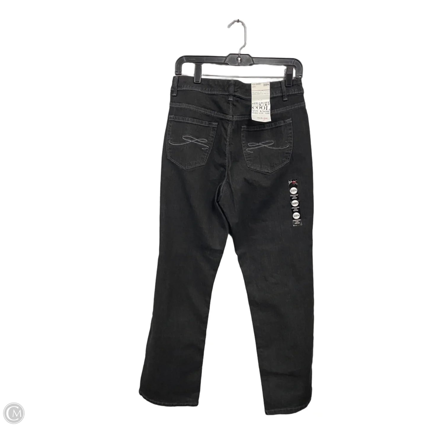Jeans Straight By Style And Co Collection Women In Black Denim, Size: 10