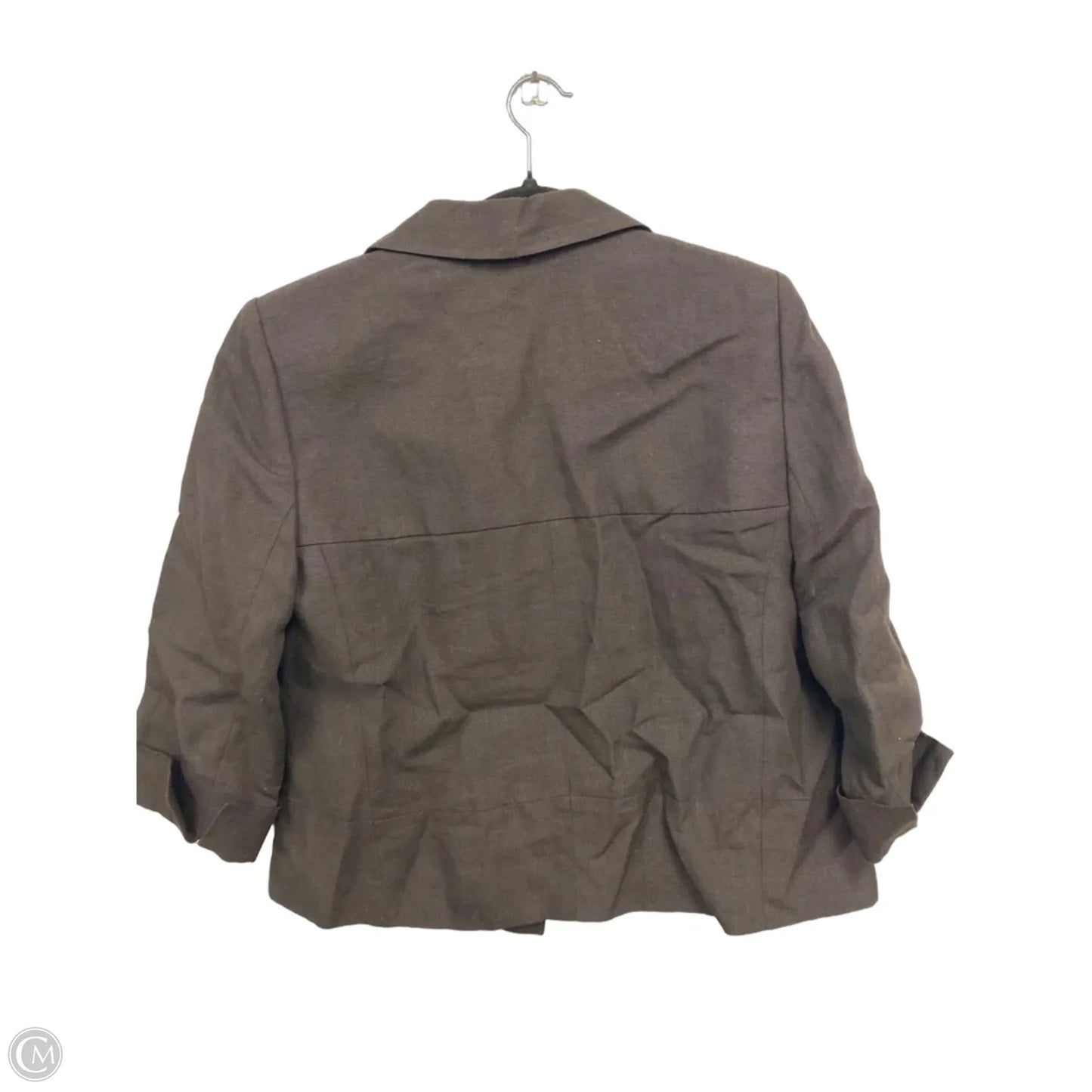 Blouse 3/4 Sleeve By Jones New York In Brown, Size: 10
