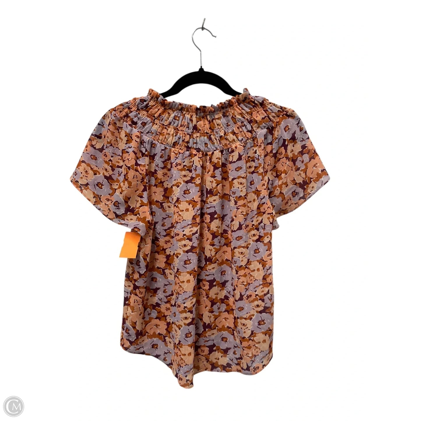 Top Short Sleeve By Madewell In Orange & Purple, Size: Xs