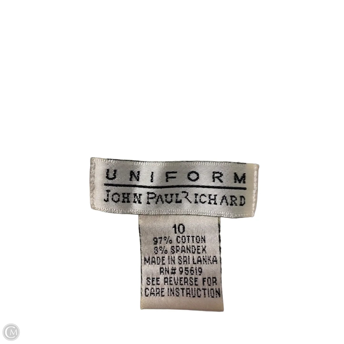 Dress Casual Midi By Uniform In White & Yellow, Size: 10