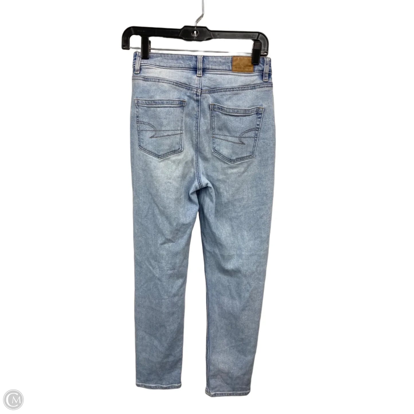 Jeans Straight By American Eagle In Blue Denim, Size: 0