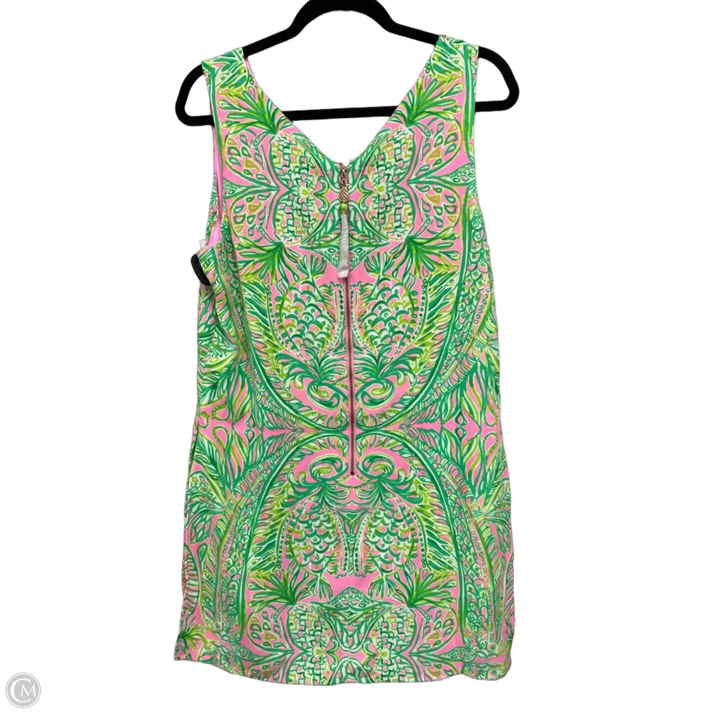 Dress Designer By Lilly Pulitzer In Green & Pink, Size: 12