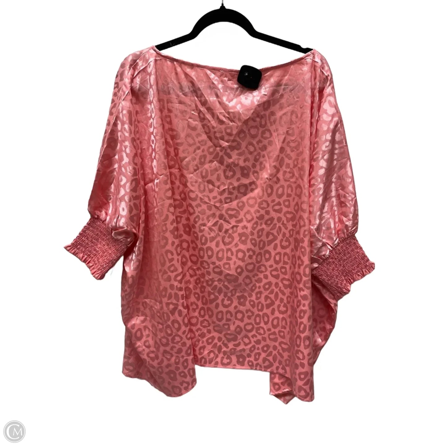 Blouse Short Sleeve By Oddi In Animal Print, Size: 2x