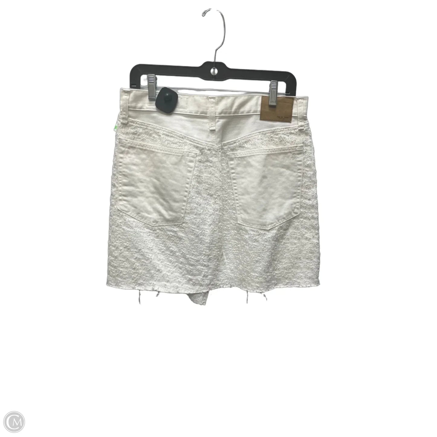 Skirt Mini & Short By Rag And Bone In White Denim, Size: 8