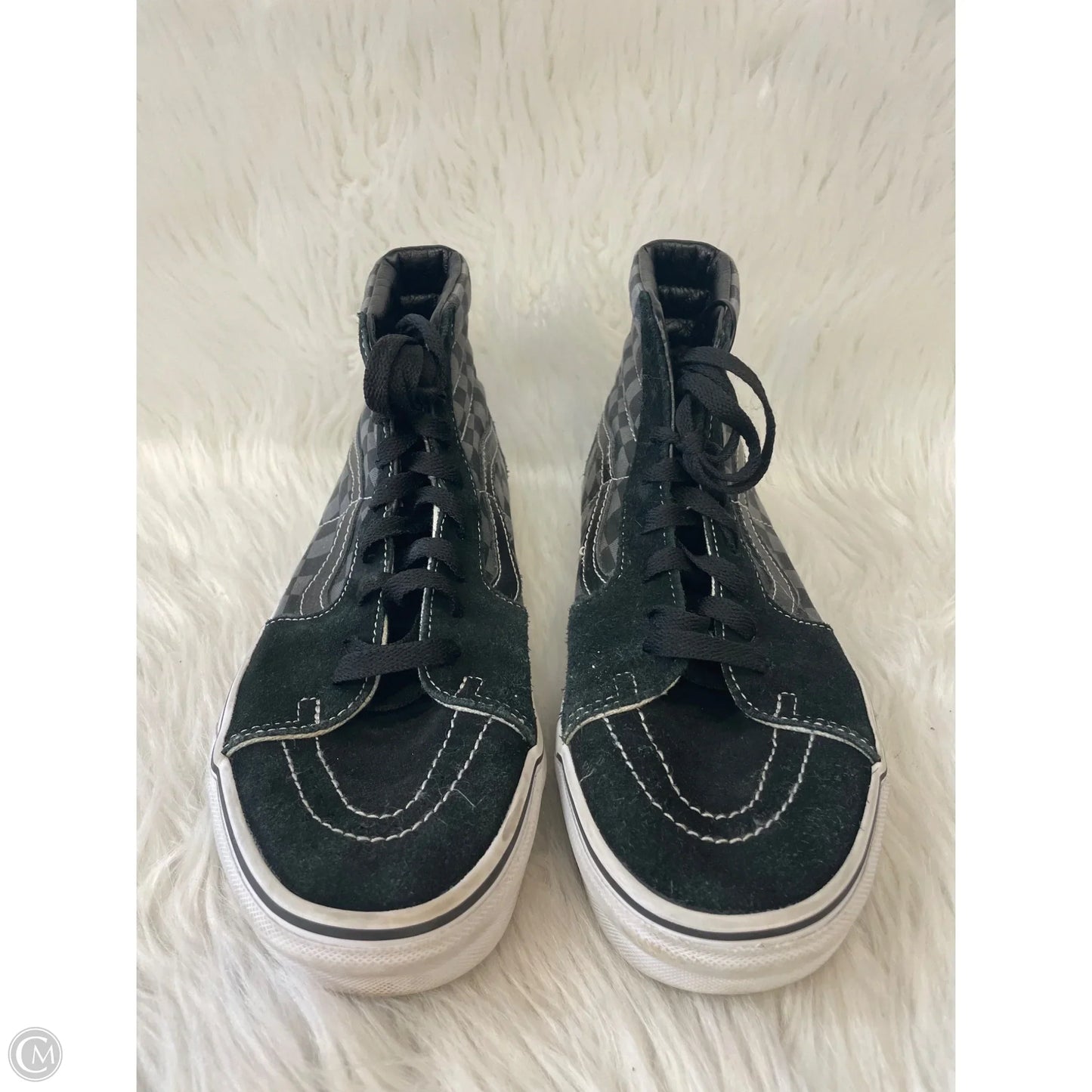 Shoes Sneakers By Vans In Black & Grey, Size: 9