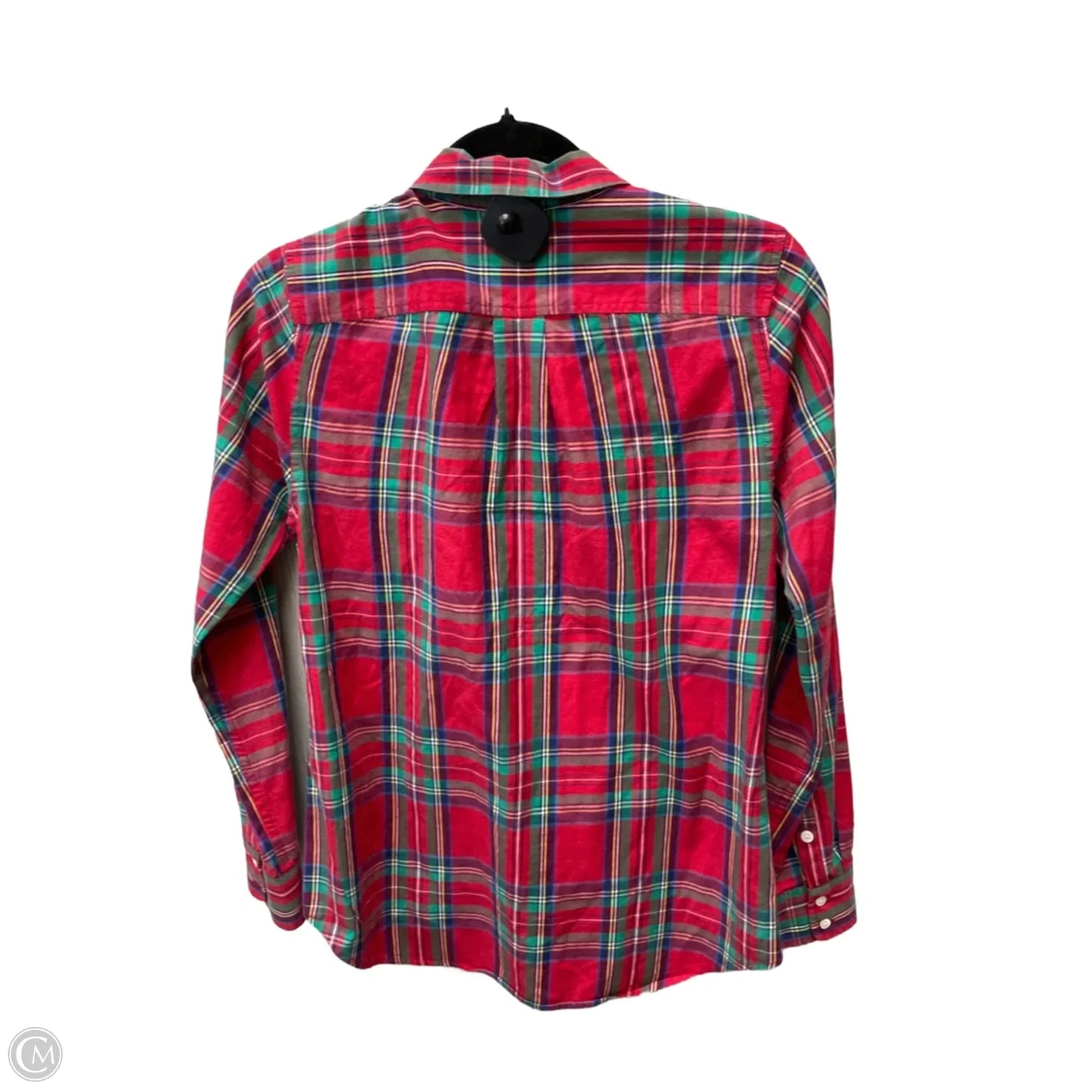 Top Long Sleeve By Vineyard Vines In Plaid Pattern, Size: S