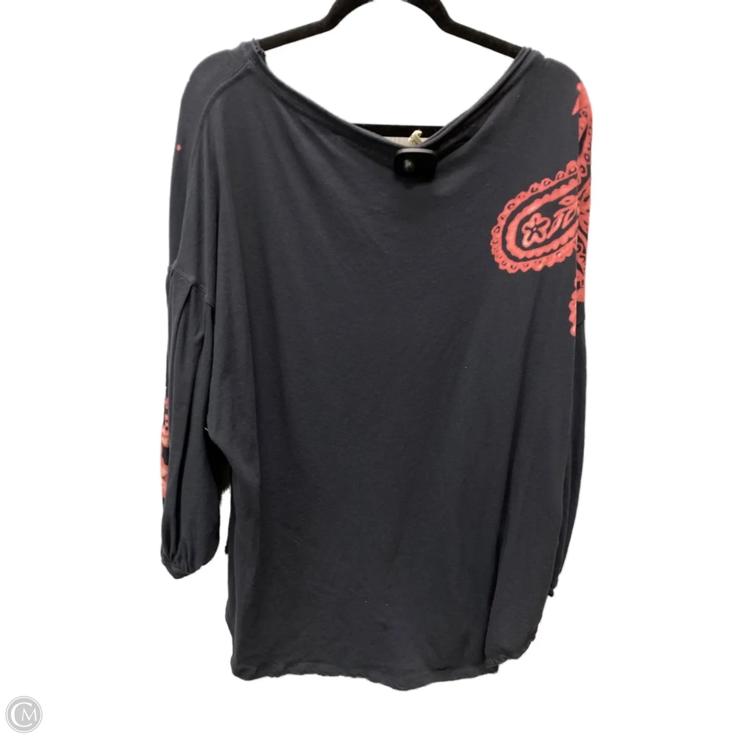 Top Long Sleeve By We The Free In Grey & Pink, Size: L