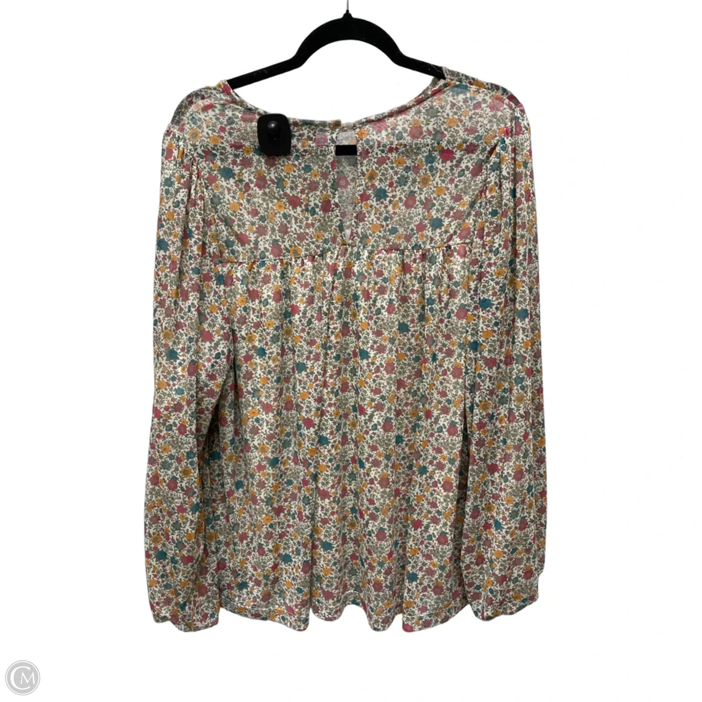 Blouse Long Sleeve By Lane Bryant In Floral Print, Size: L