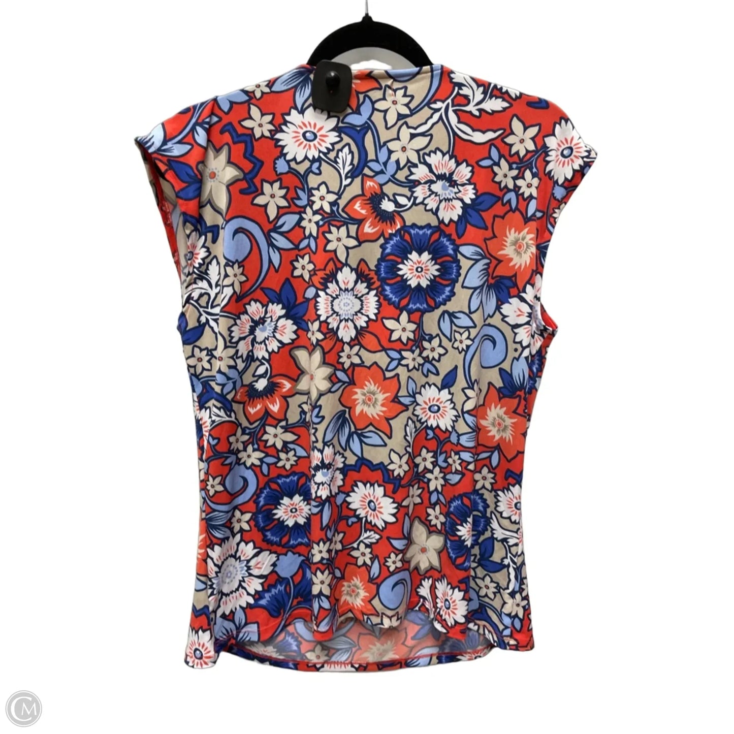 Blouse Sleeveless By Liz Claiborne In Floral Print, Size: L
