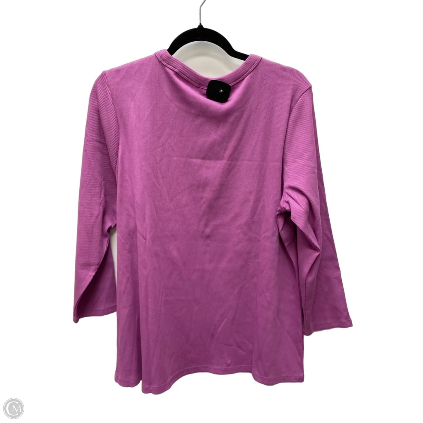 Top 3/4 Sleeve By Chicos In Purple, Size: Xl