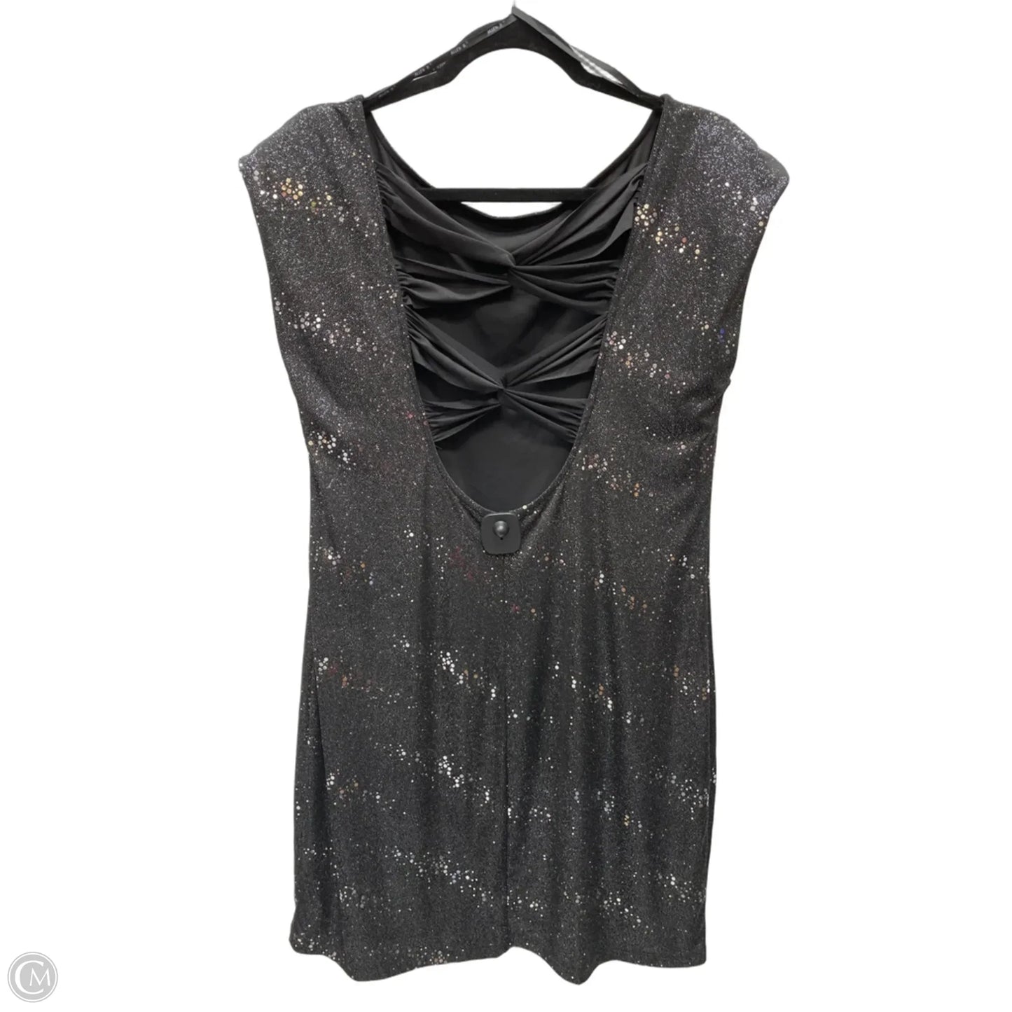 Dress Casual Short By Allen B In Black & Silver, Size: Xl
