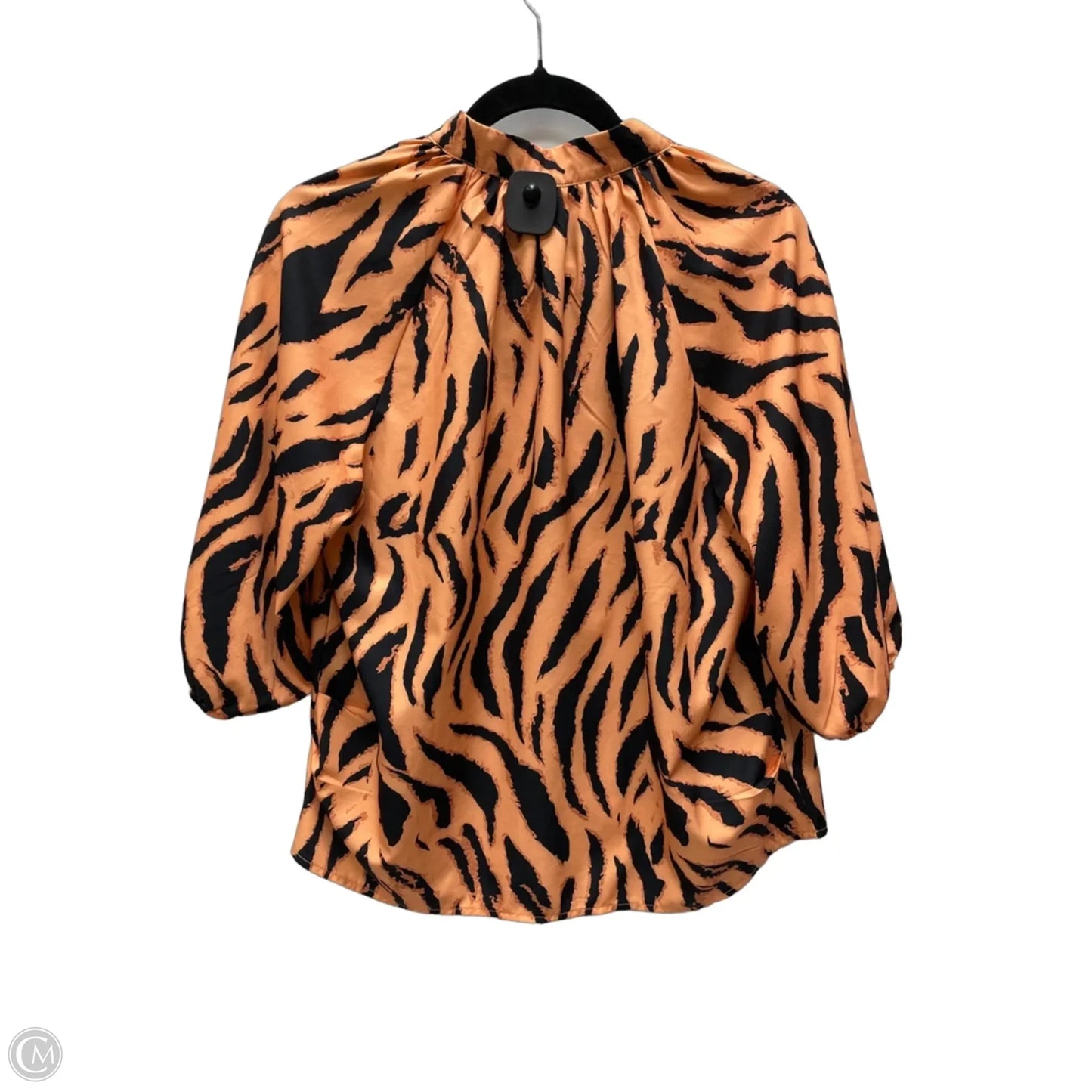 Top Short Sleeve By Clothes Mentor In Black & Orange, Size: S