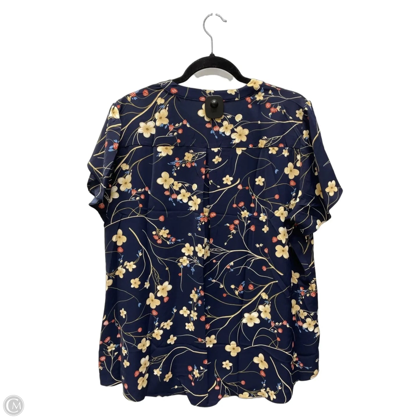 Blouse Short Sleeve By Clothes Mentor In Floral Print, Size: 2x