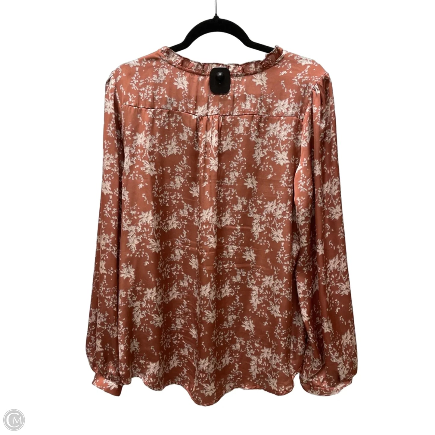 Blouse Long Sleeve By Lush In Copper, Size: L