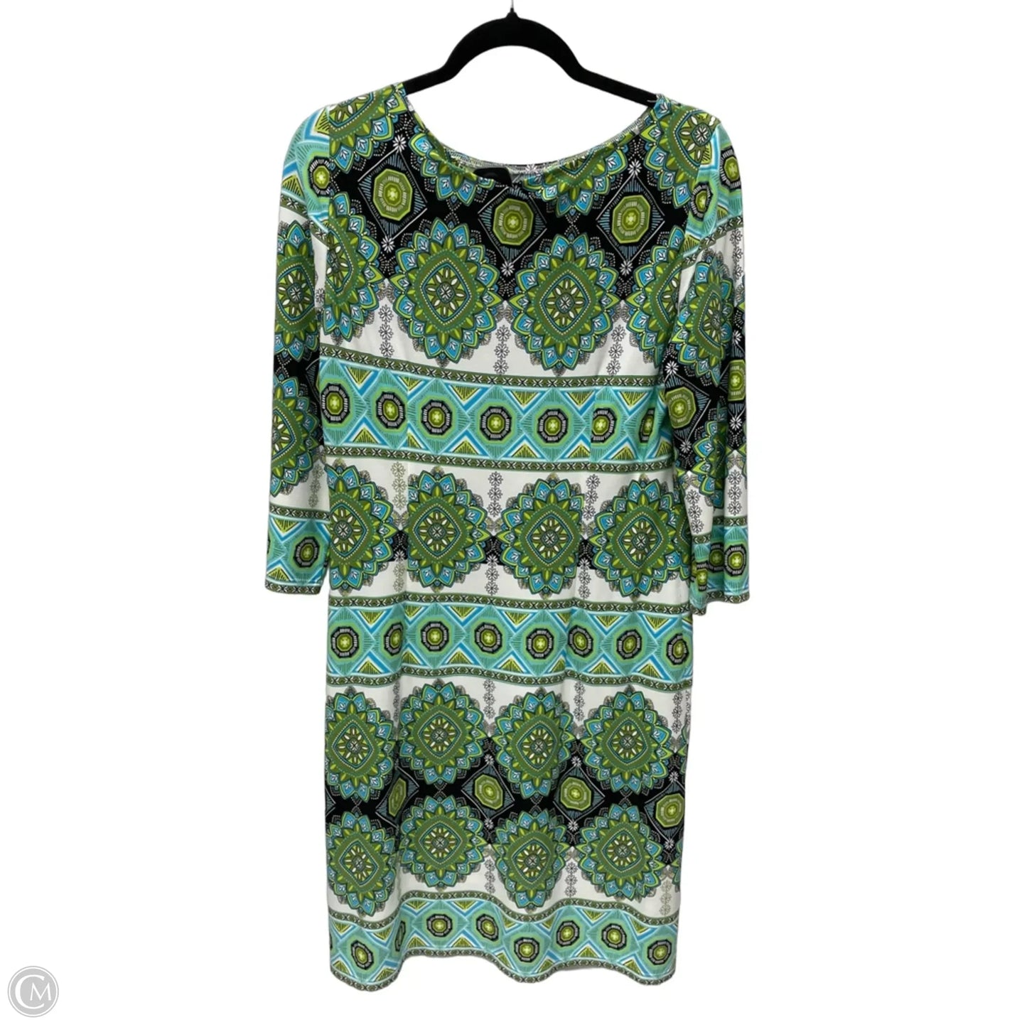 Dress Casual Short By London Times In Blue & Green, Size: M