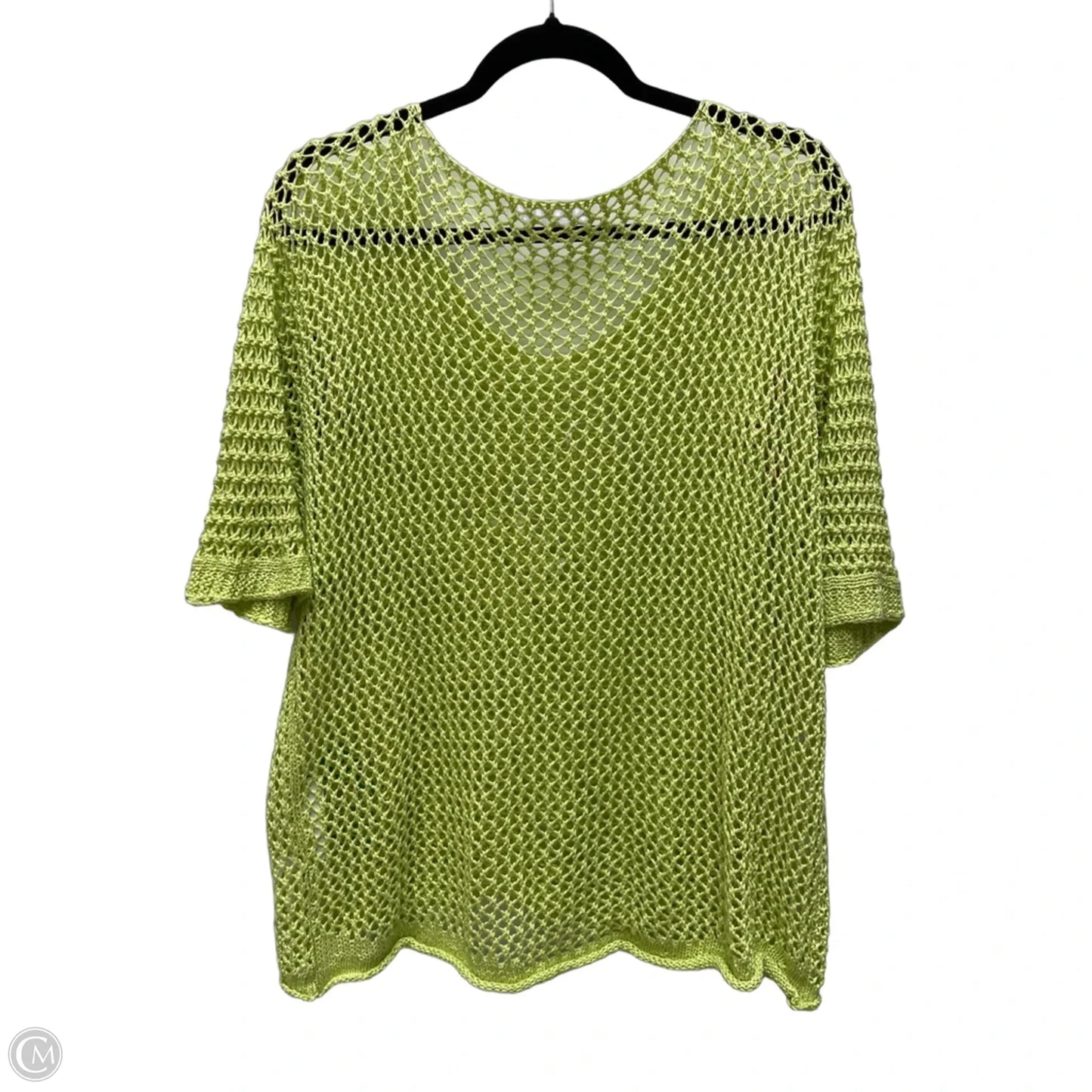 Sweater Short Sleeve By Clothes Mentor In Green, Size: L