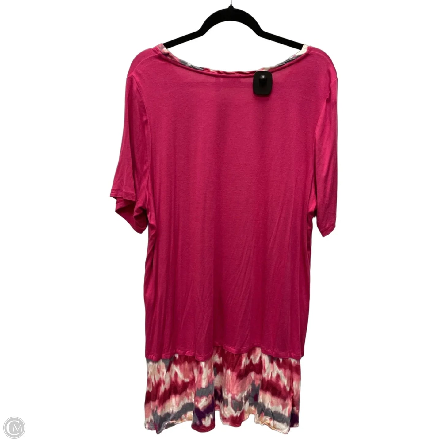 Top Short Sleeve By Logo In Pink, Size: 2x