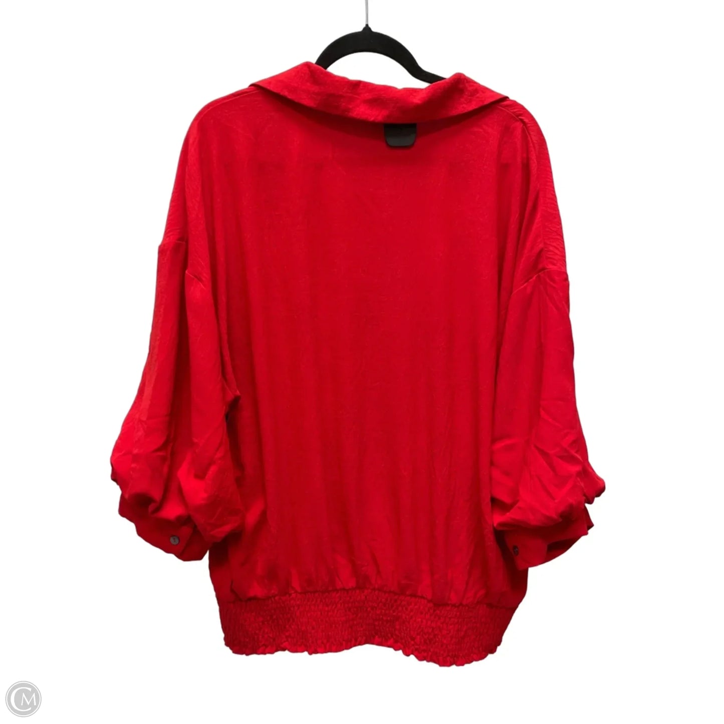 Blouse Short Sleeve By Oddi In Red, Size: 2x