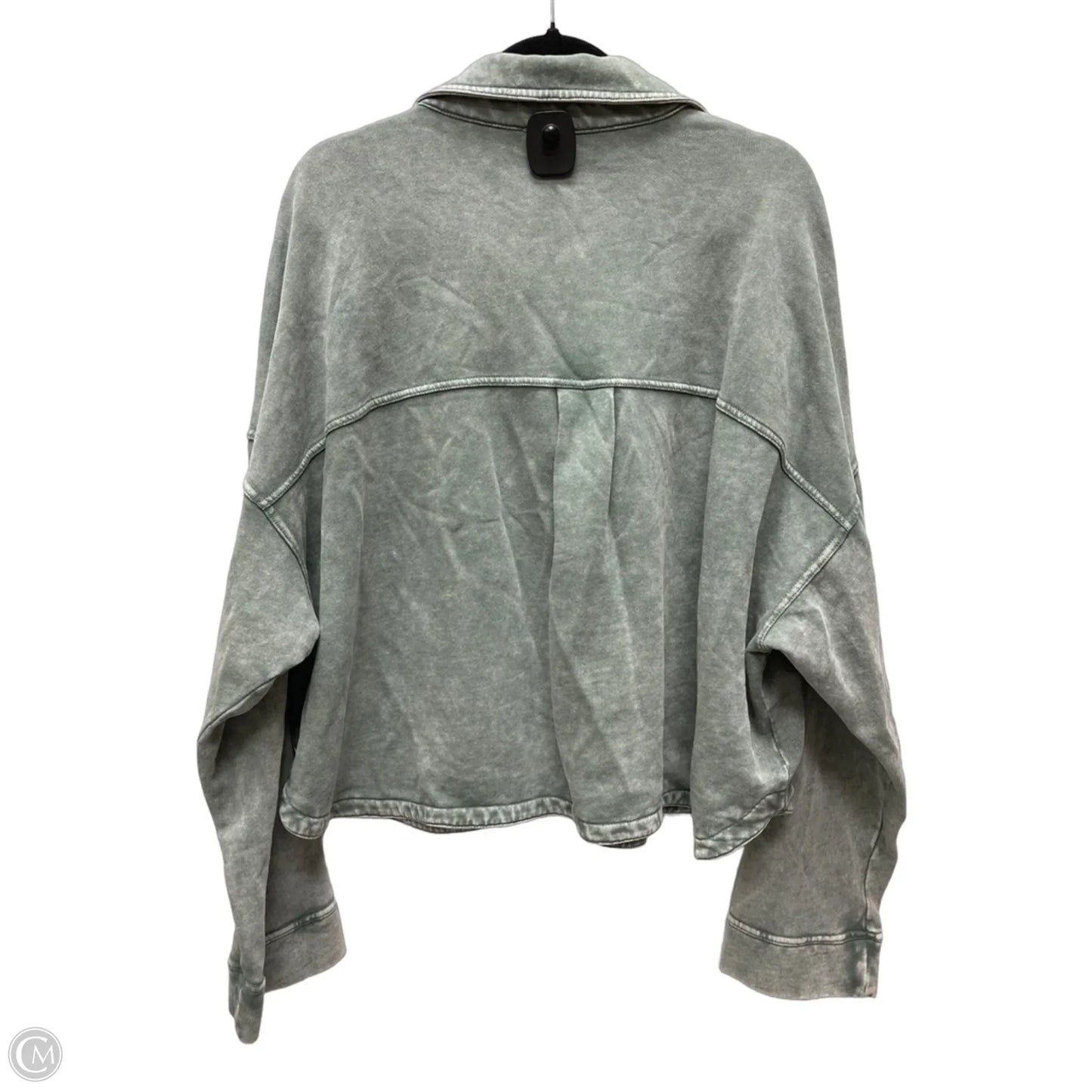 Top Long Sleeve By White Crow In Green, Size: 2x