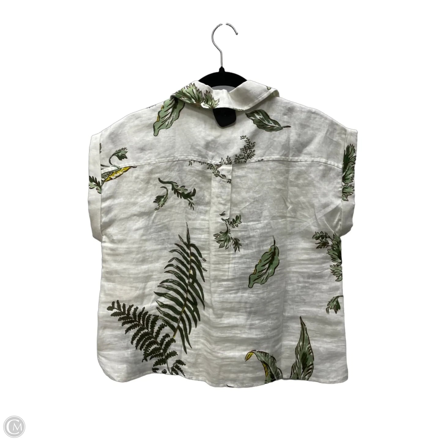 Top Short Sleeve By Anthropologie In Tropical Print, Size: S