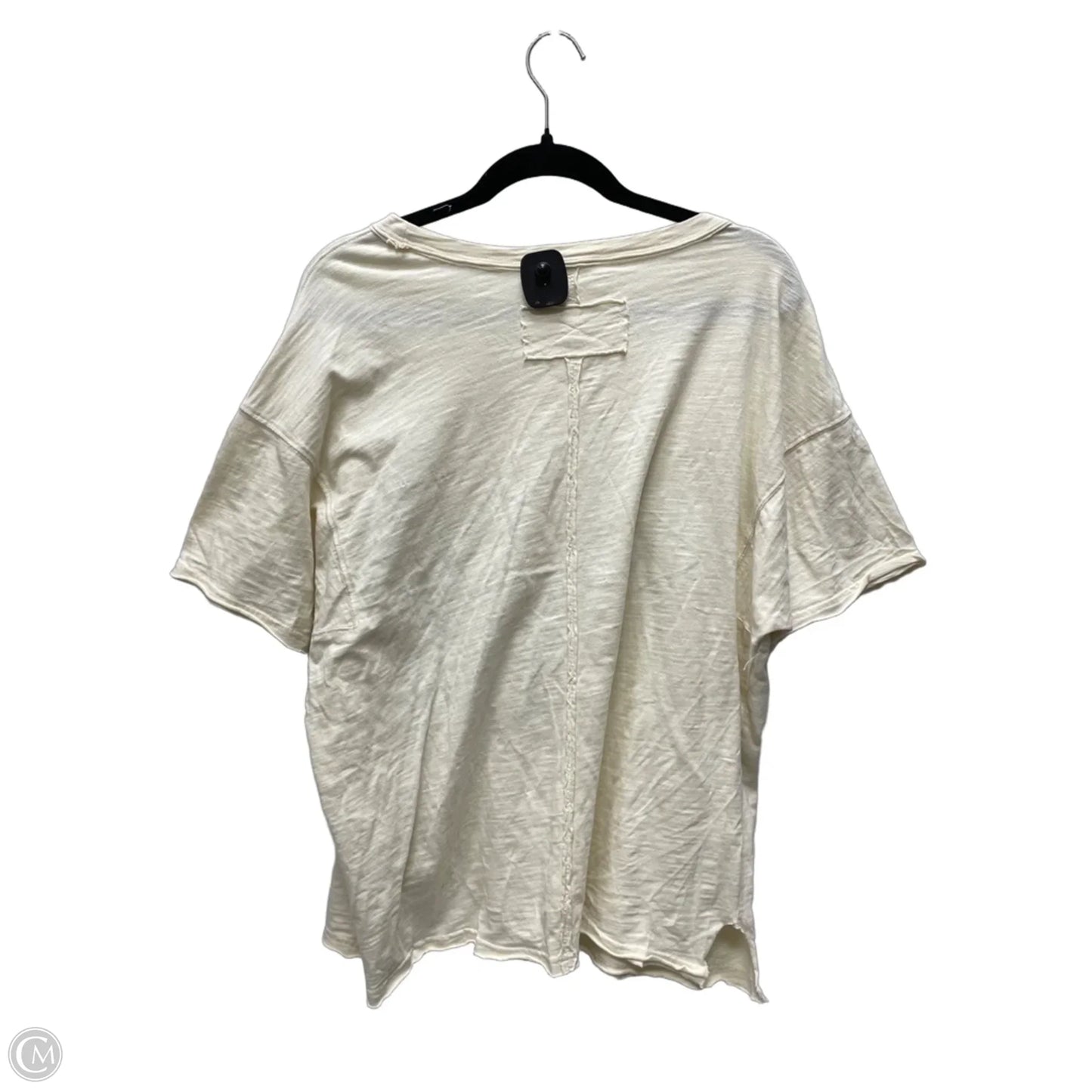 Top Short Sleeve By Easel In Cream, Size: S