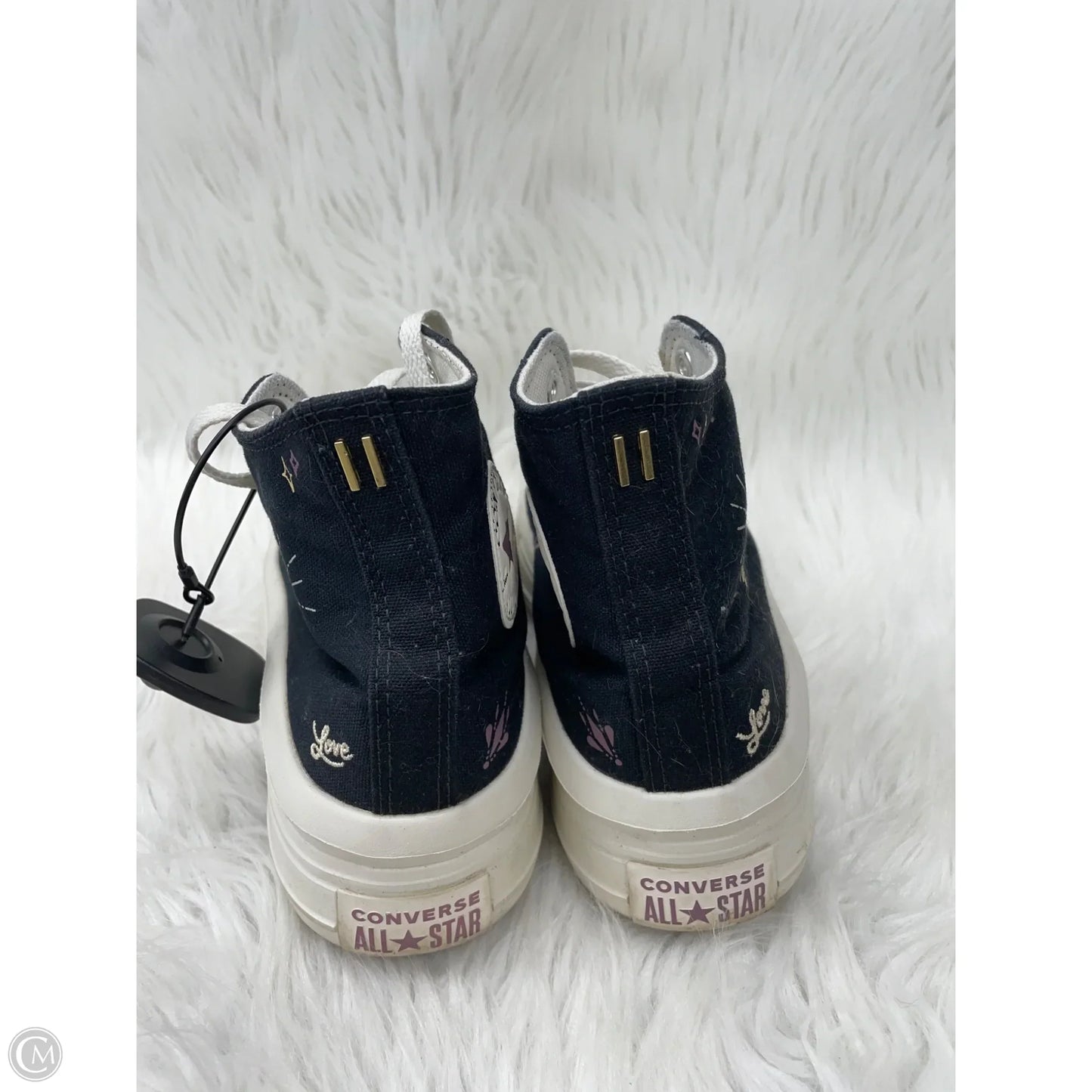 Shoes Sneakers Platform By Converse In Black & White, Size: 7.5