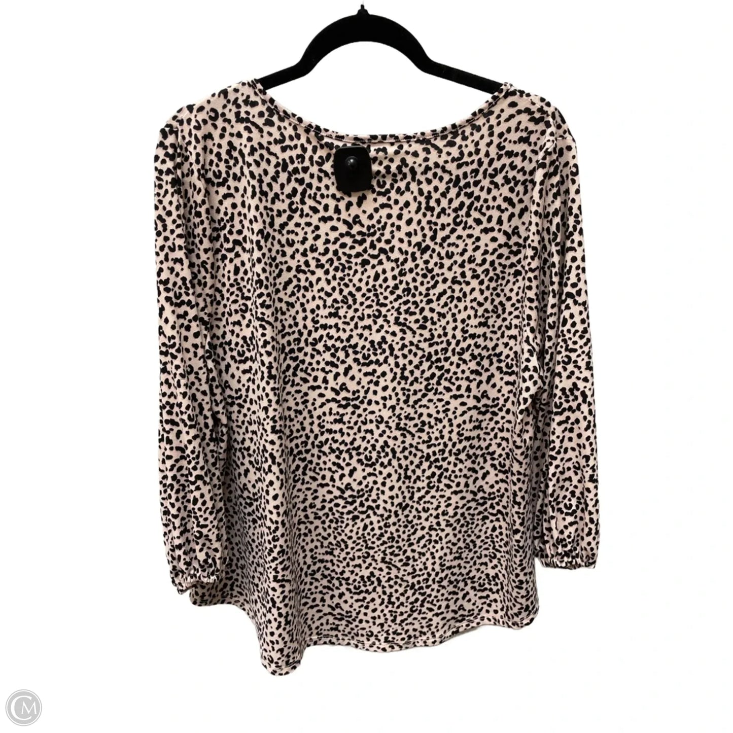 Top 3/4 Sleeve By Adrianna Papell In Animal Print, Size: 3x