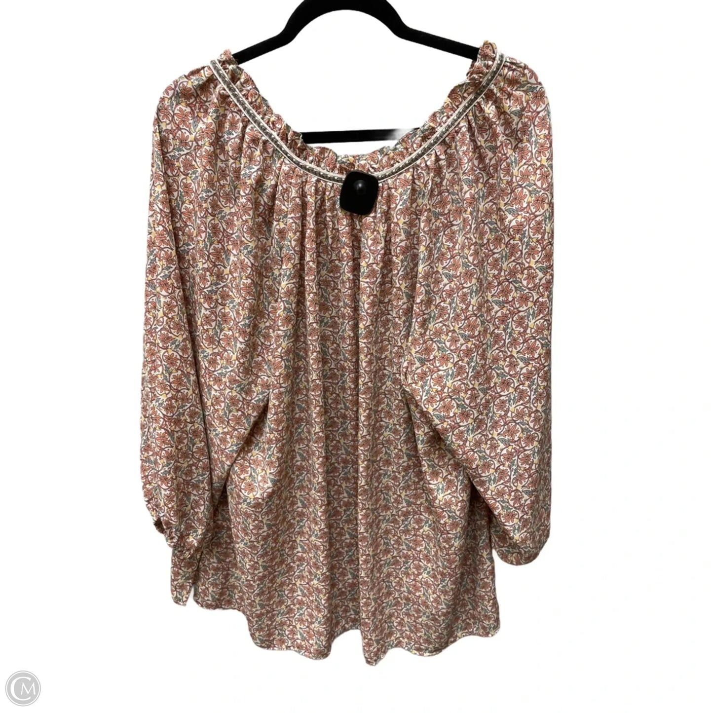 Blouse 3/4 Sleeve By Max Studio In Floral Print, Size: 3x
