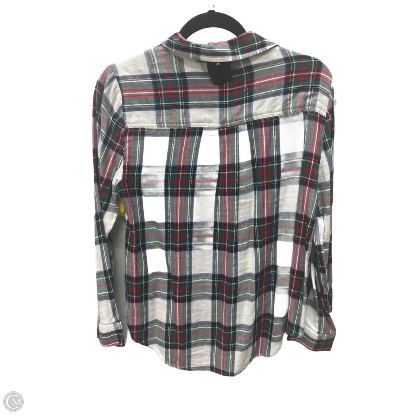 Top Long Sleeve By Style And Company In Plaid Pattern, Size: M