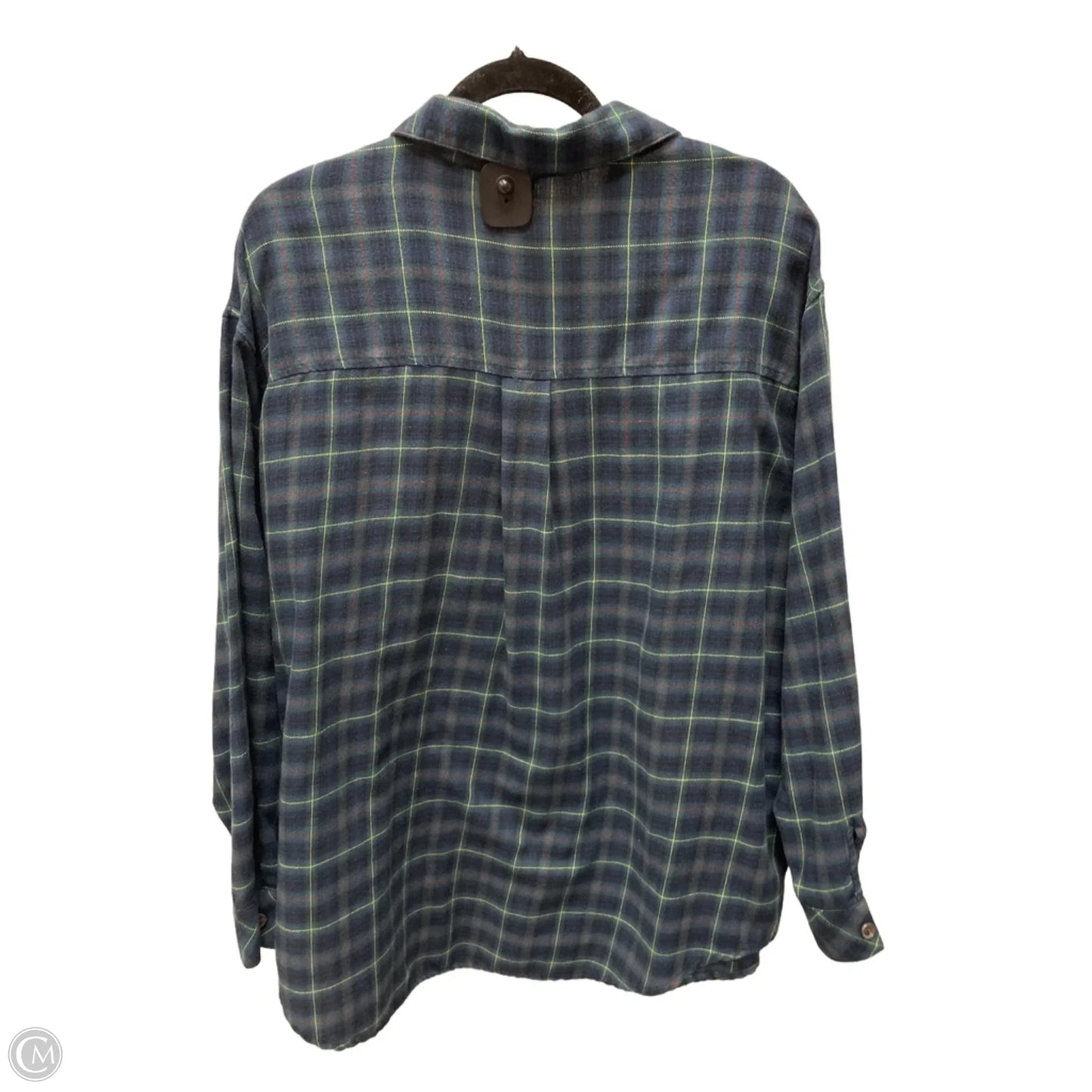 Top Long Sleeve By Old Navy In Plaid Pattern, Size: 1x