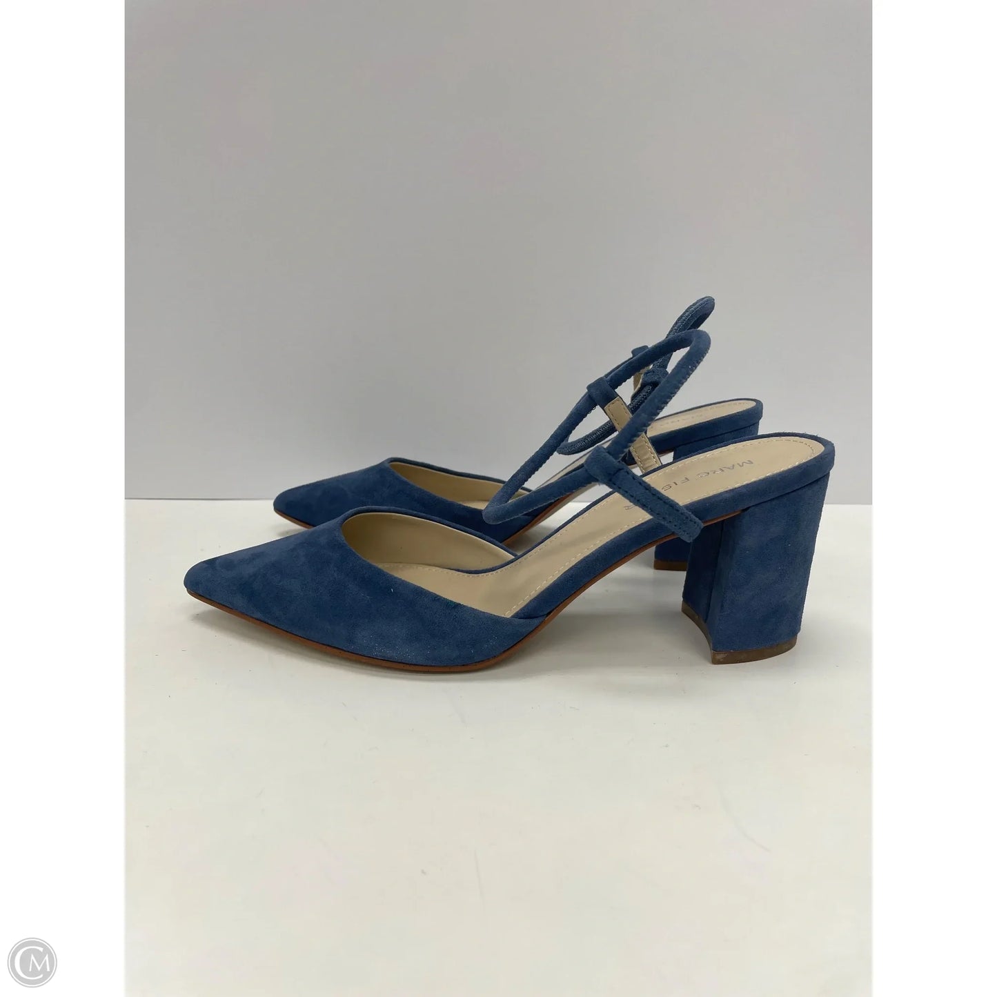 Shoes Heels Block By Marc Fisher In Blue, Size: 7.5