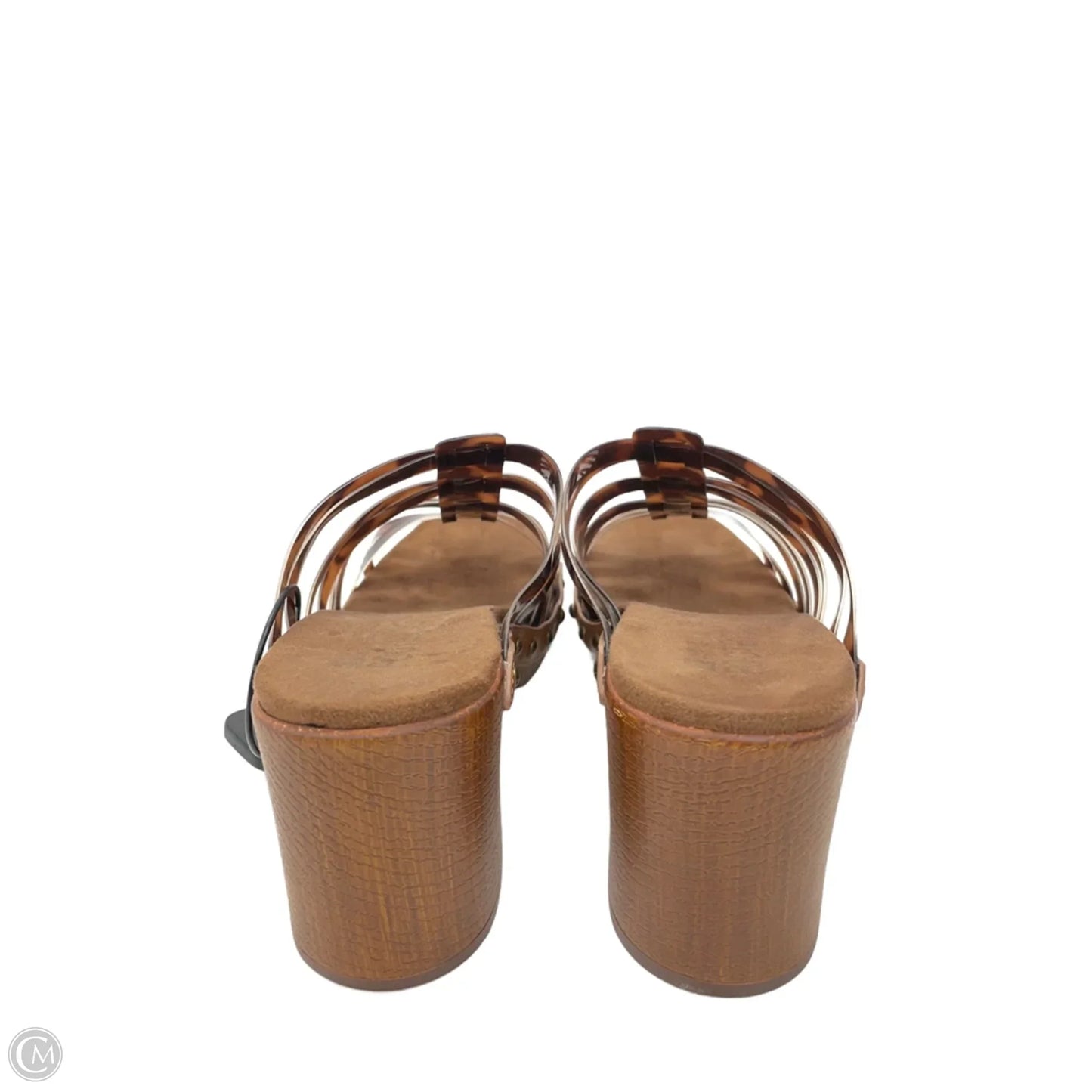 Sandals Heels Block By White Mountain In Brown, Size: 8.5