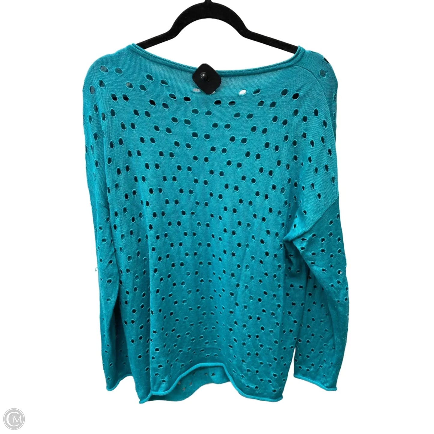 Sweater Designer By Lafayette 148 In Teal, Size: Xl