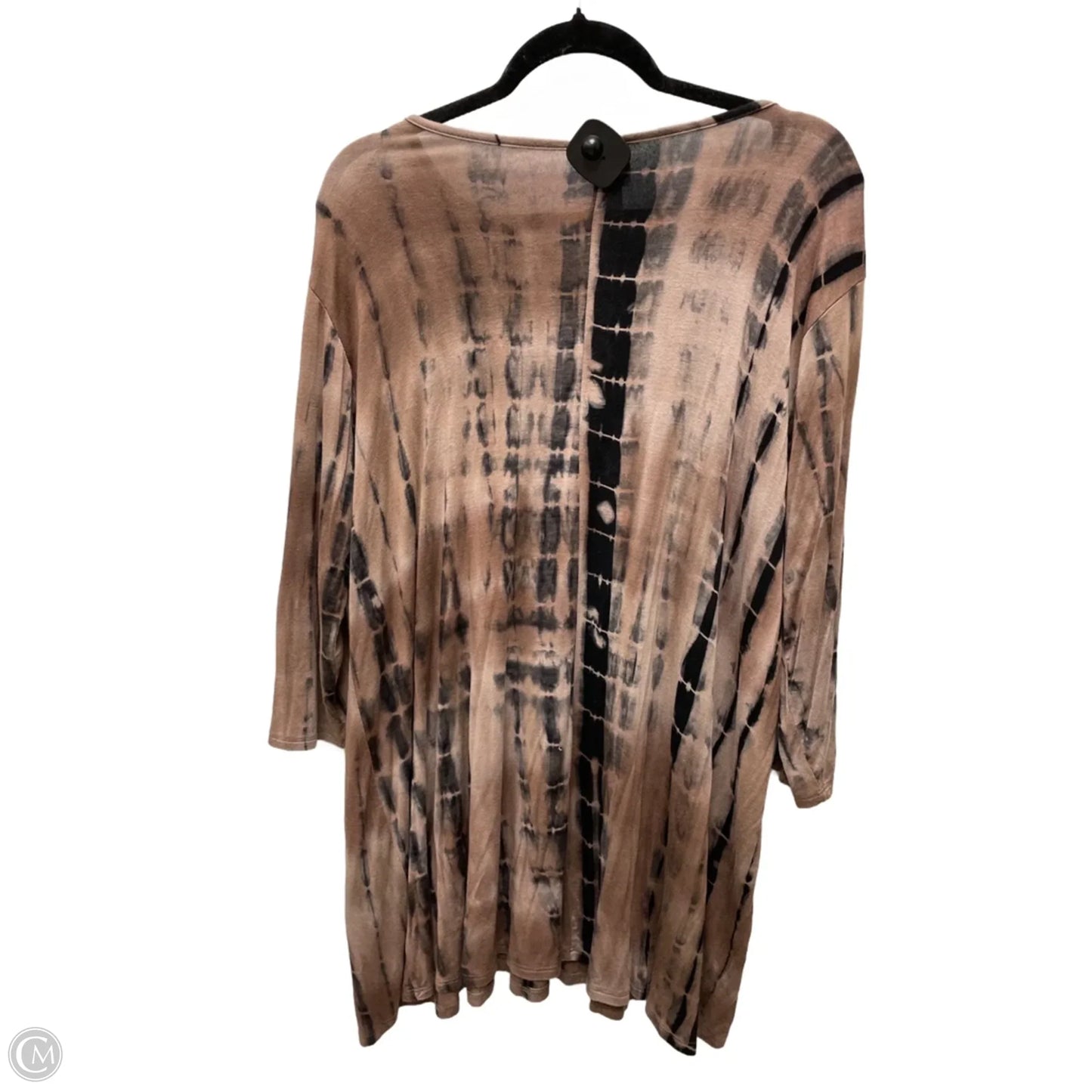 Tunic 3/4 Sleeve By Cme In Tie Dye Print, Size: 3x