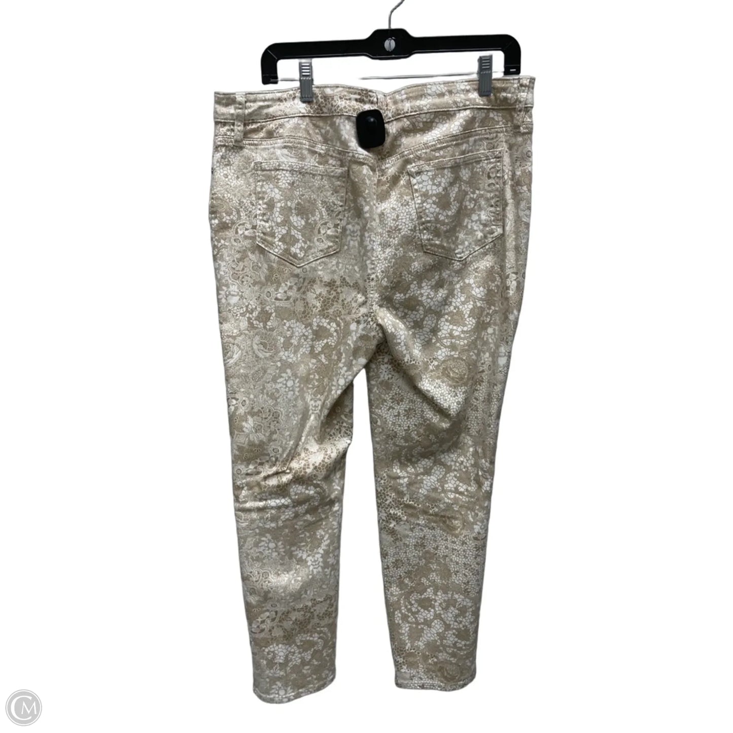 Jeans Straight By Chicos In Tan Denim, Size: 12